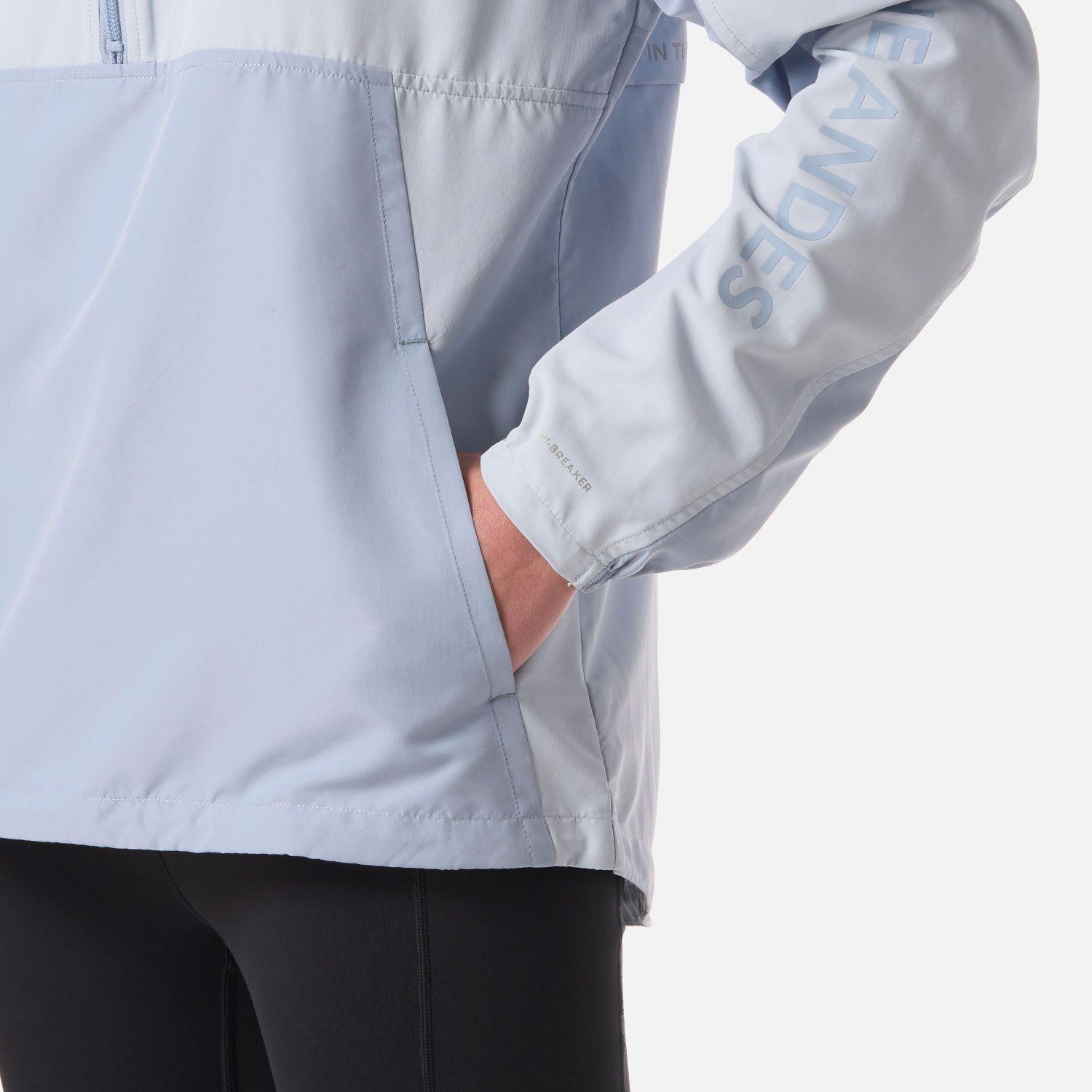 Chaqueta Mujer Nightfall Windbreaker 1/4 Zip Hoody Jacket Celeste V26-4