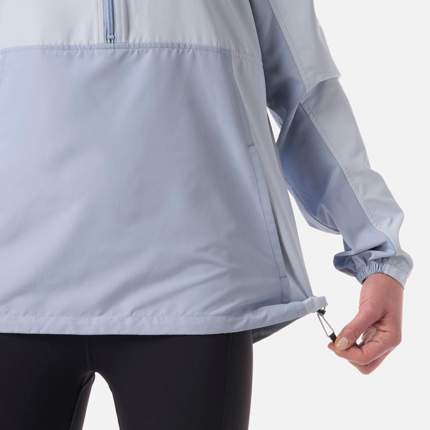 Chaqueta Mujer Nightfall Windbreaker 1/4 Zip Hoody Jacket Celeste V26-5