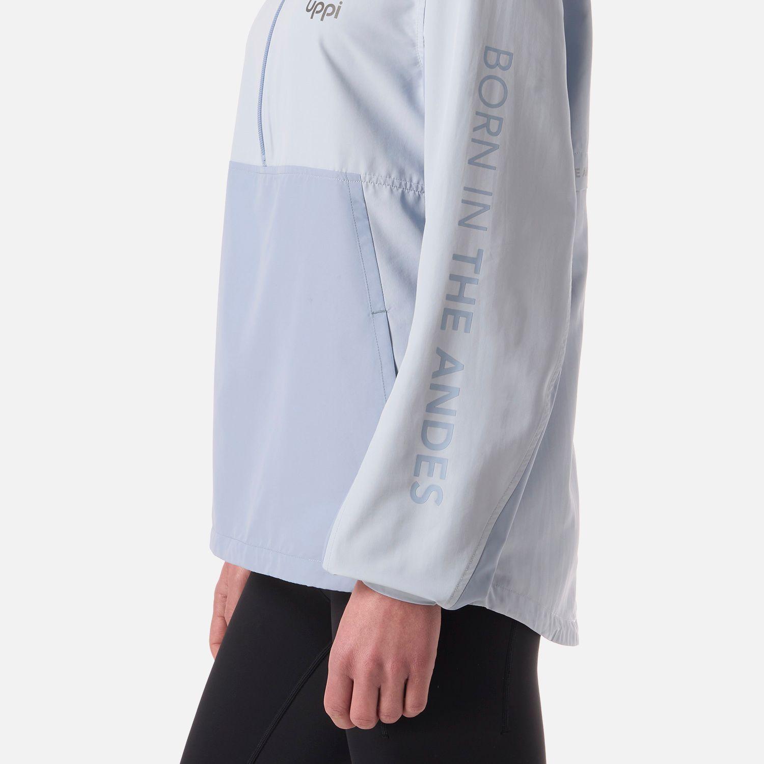 Chaqueta Mujer Nightfall Windbreaker 1/4 Zip Hoody Jacket Celeste V26-6