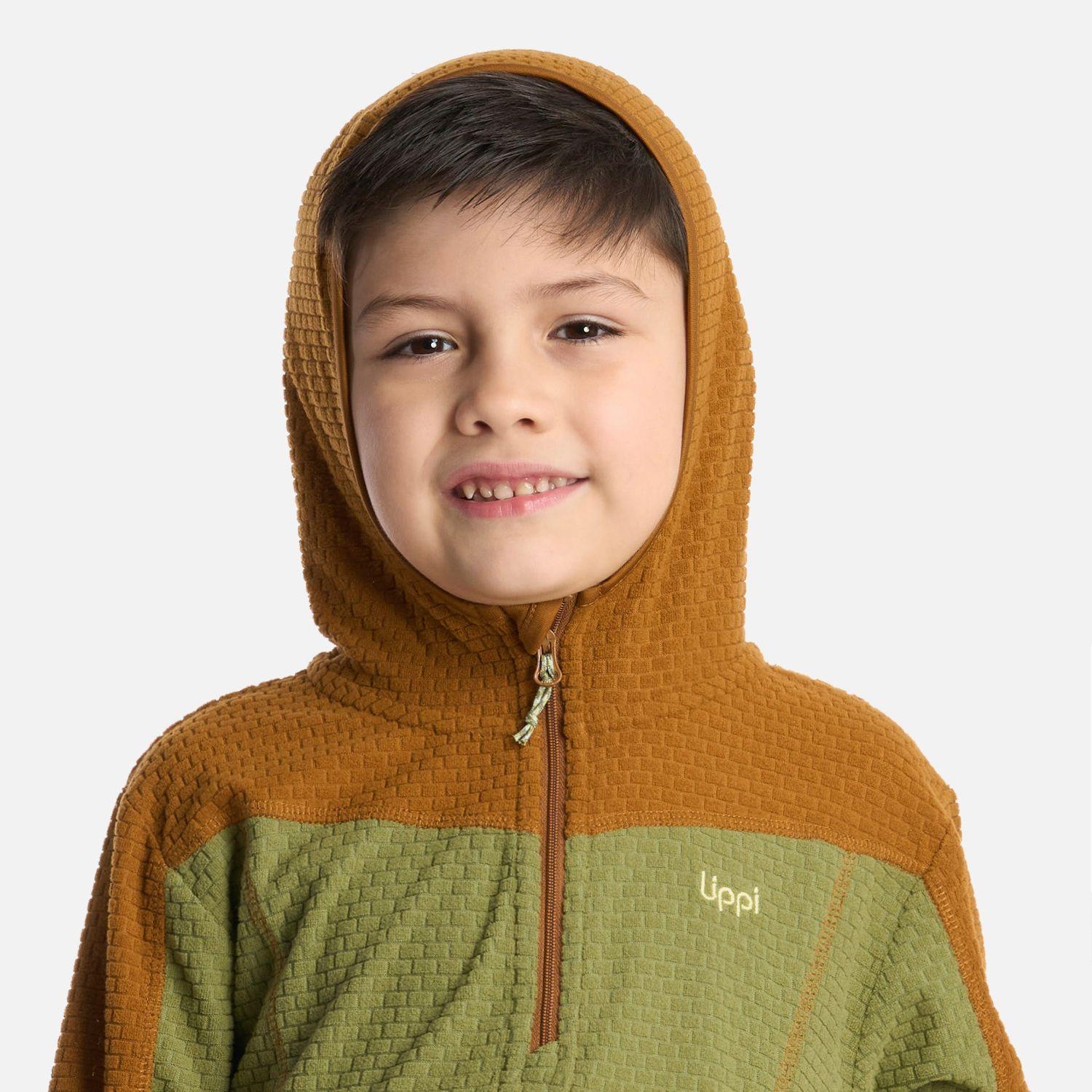 Polerón Niño Saltamontes Nano-F 1/4 Zip Mostaza Lippi V25-3