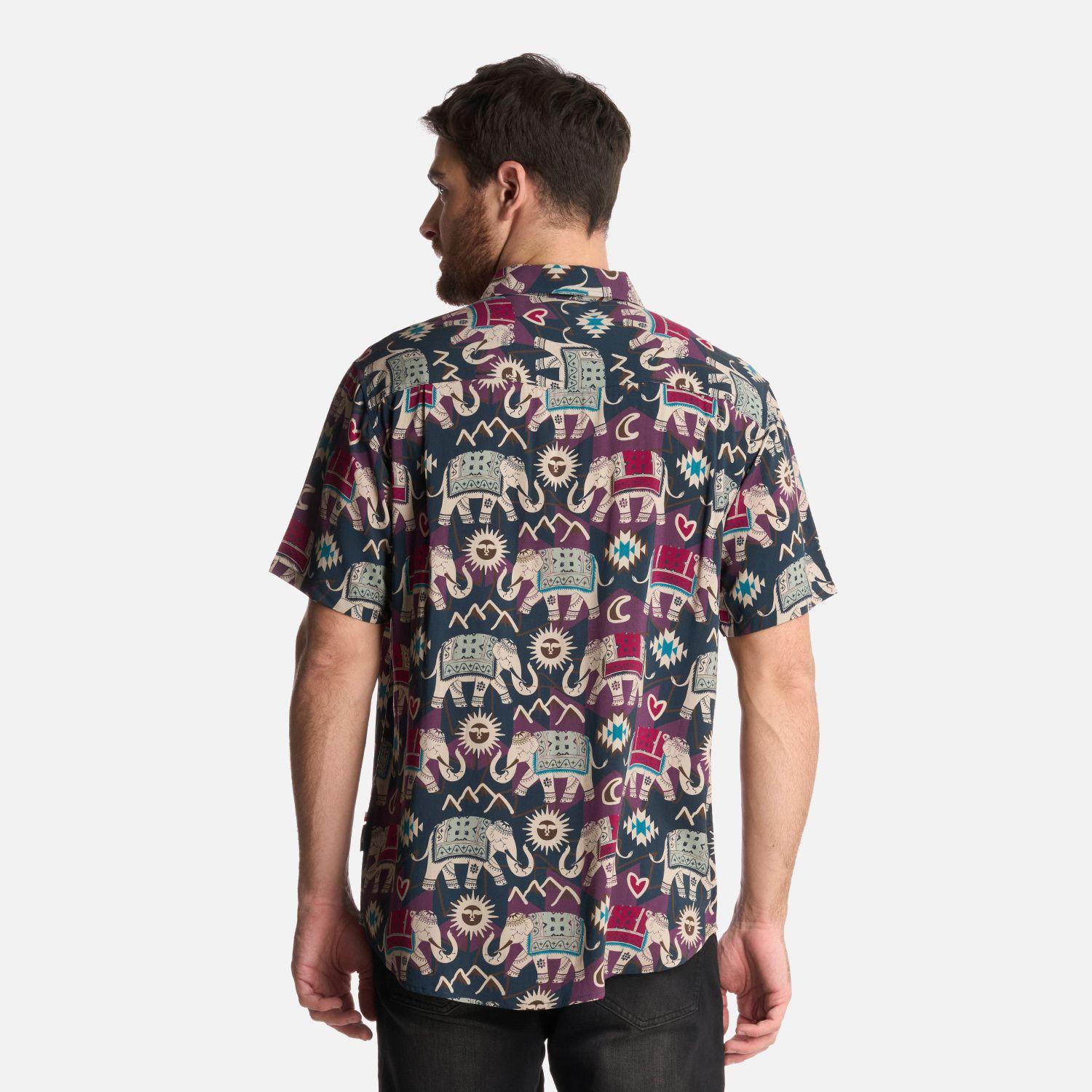 Camisa Hombre Good Karma Print Azul Noche Haka Honu-2