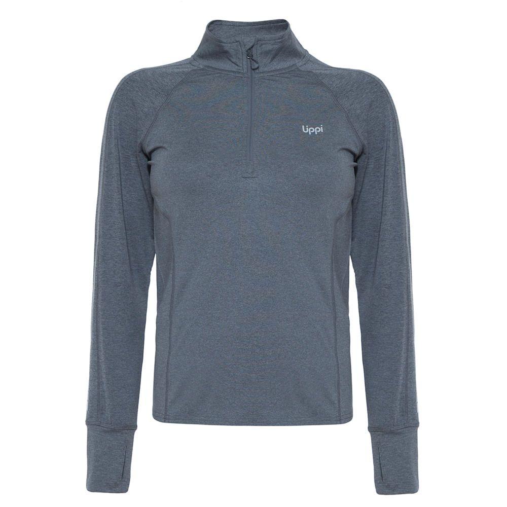 Poleron Mujer Ventus Nano-F 14 Zip Gris Medio Lippi-0