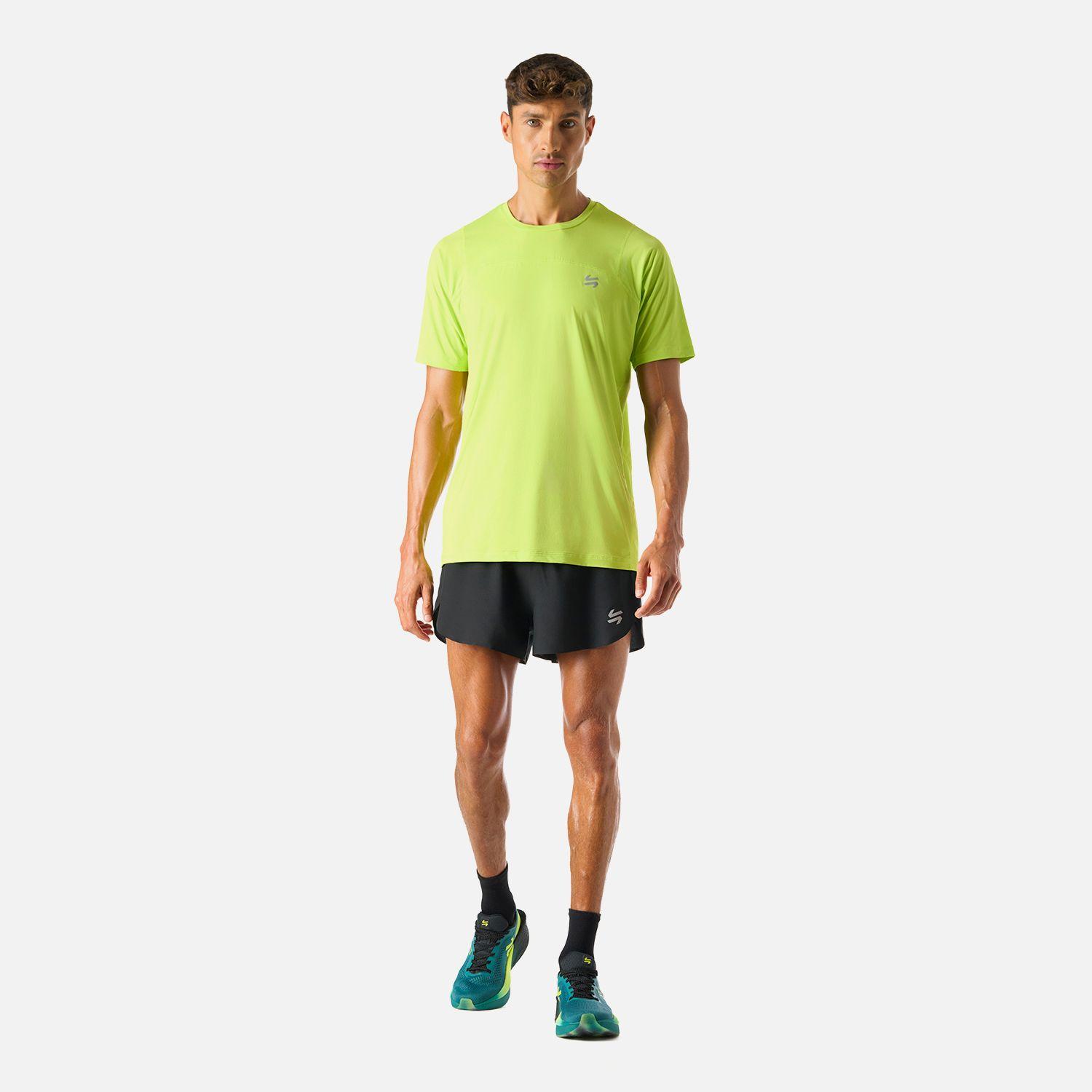 Polera Hombre Built To Move T-Shirt Verde Lima Vulcano-6