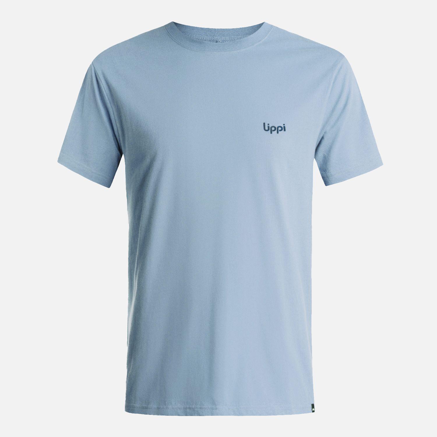 Polera Hombre Mountain Vibes T-Shirt Azul Piedra Lippi V26-5