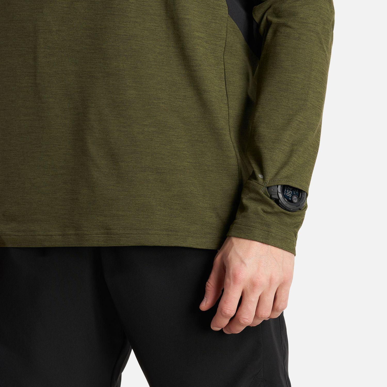 Poleron Hombre Egger 1/4 Zip Melange Verde Lippi V24-5
