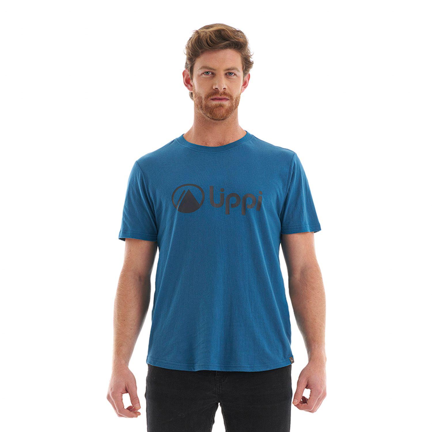 Polera Hombre Logo Lippi UV-Stop T-Shirt Azul Lippi V22-1