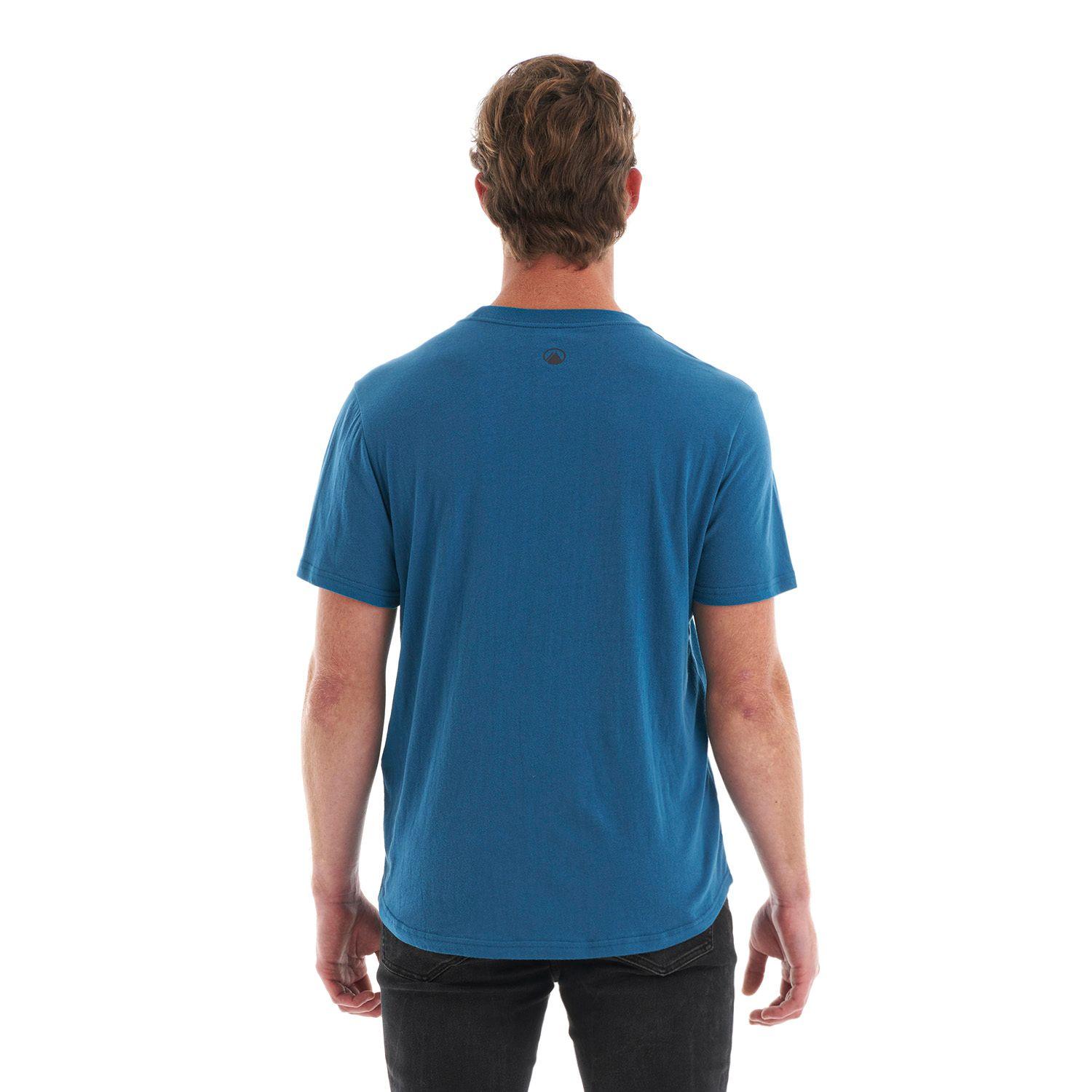 Polera Hombre Logo Lippi UV-Stop T-Shirt Azul Lippi V22-5
