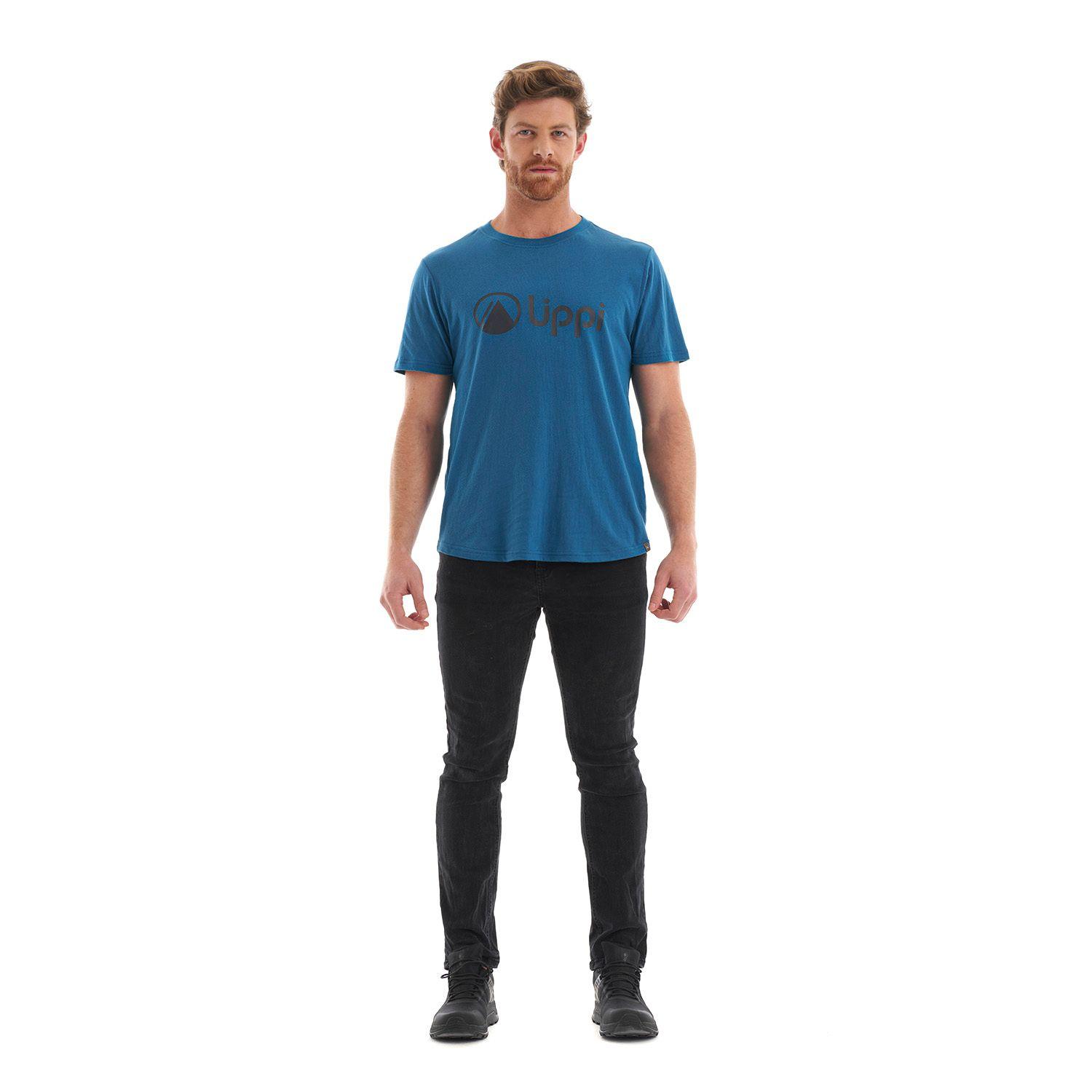 Polera Hombre Logo Lippi UV-Stop T-Shirt Azul Lippi V22-7