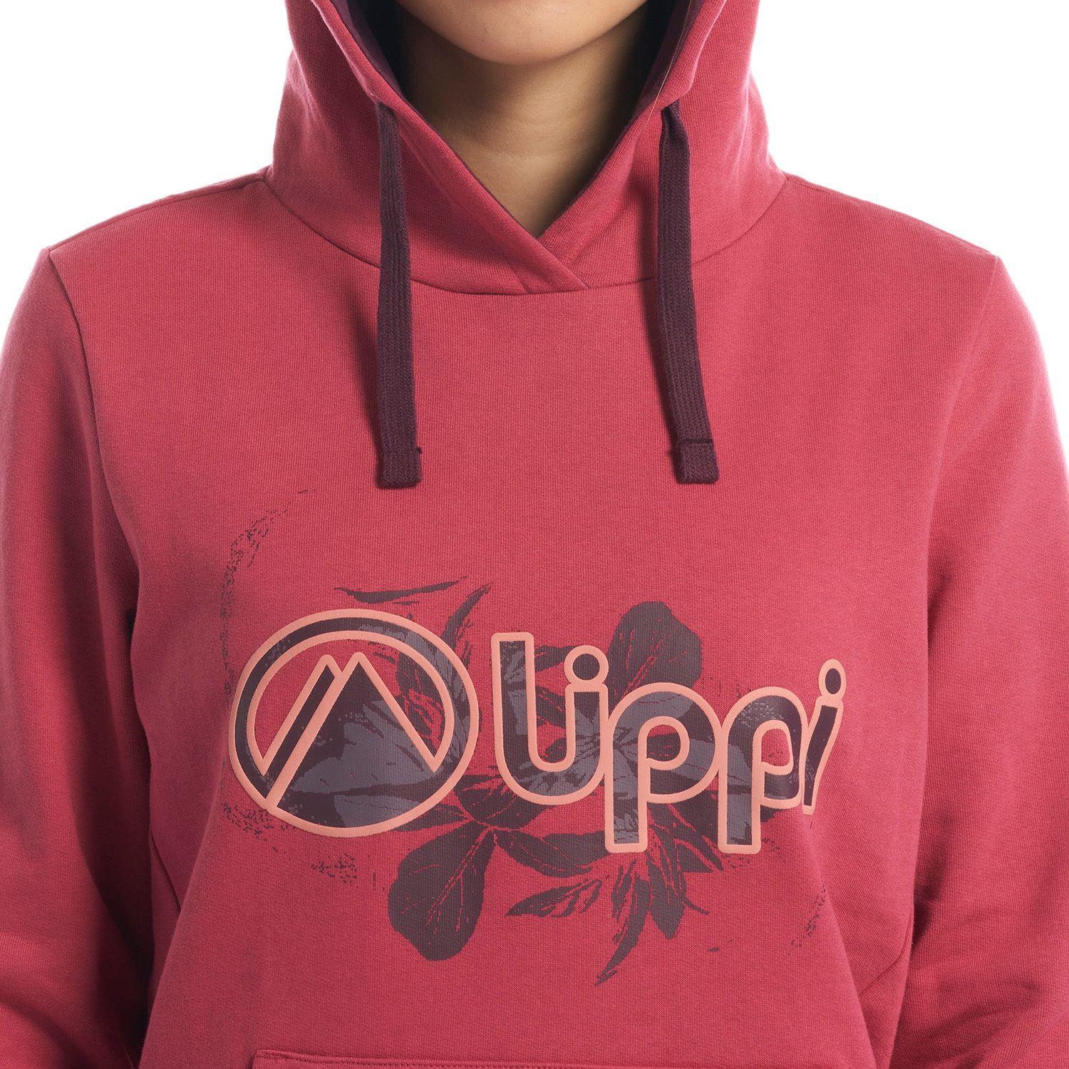 Poleron Mujer Insigne Hoody Sweatshirt Rosa Oscuro Lippi V22-6