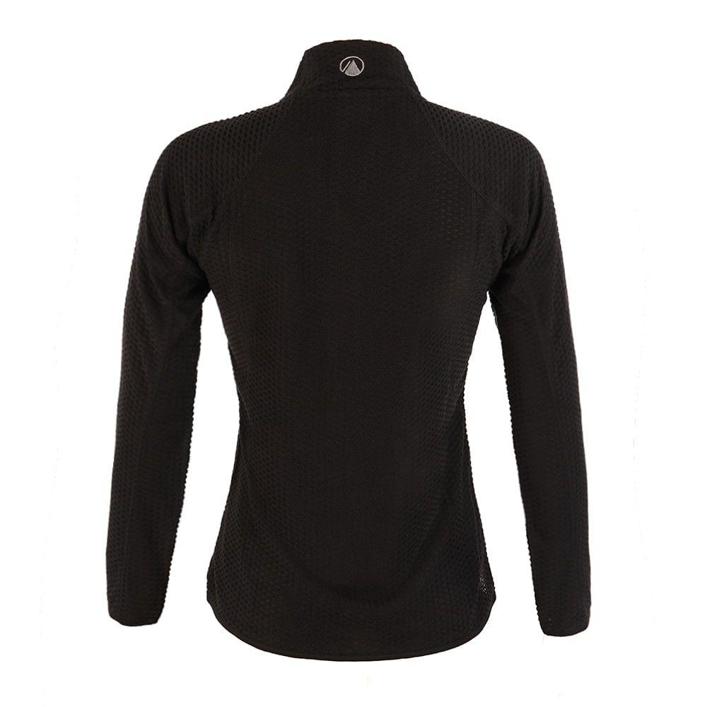 Poleron Mujer Jacaranda Nano-F 14 Zip Negro Lippi I18-1