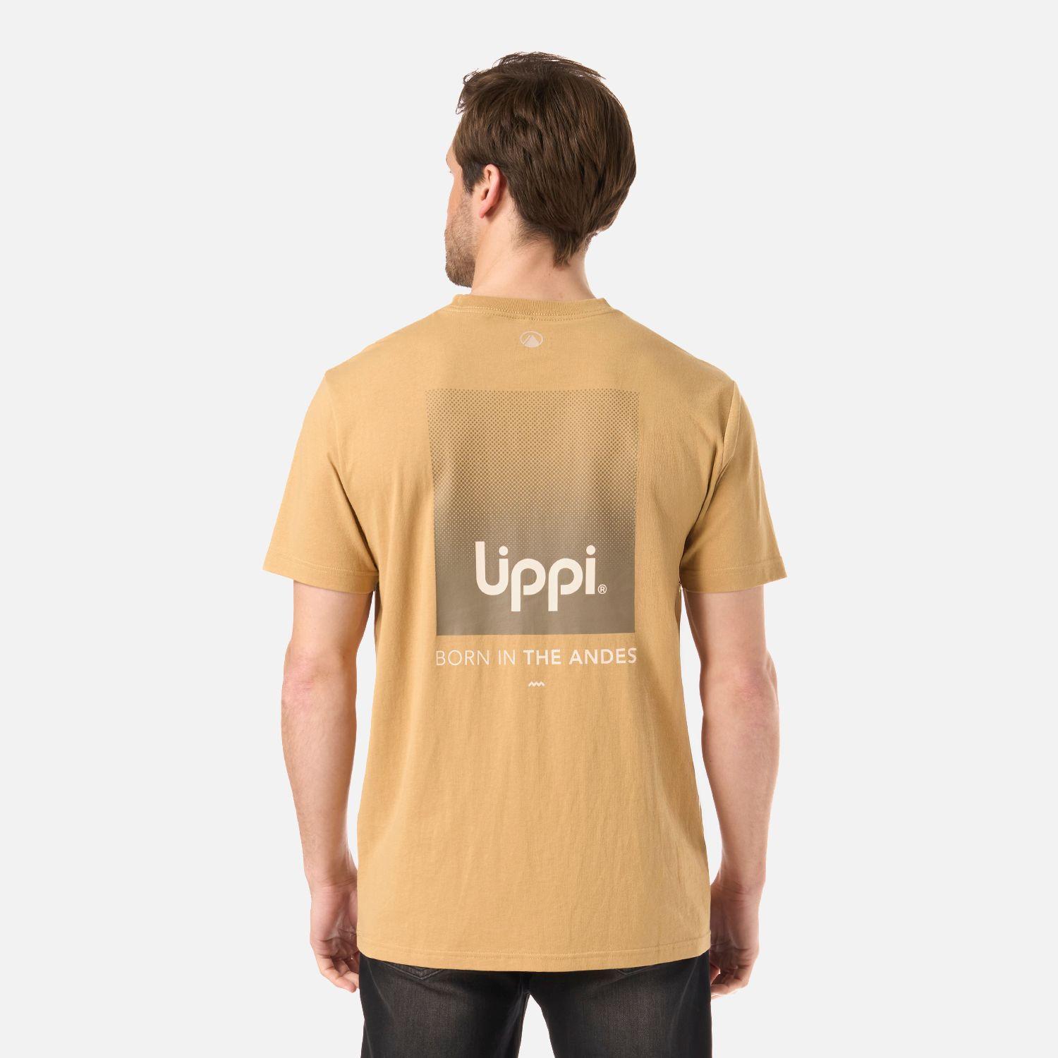 Polera Hombre Logo Lippi Back Print T-Shirt Camel Lippi V26-1