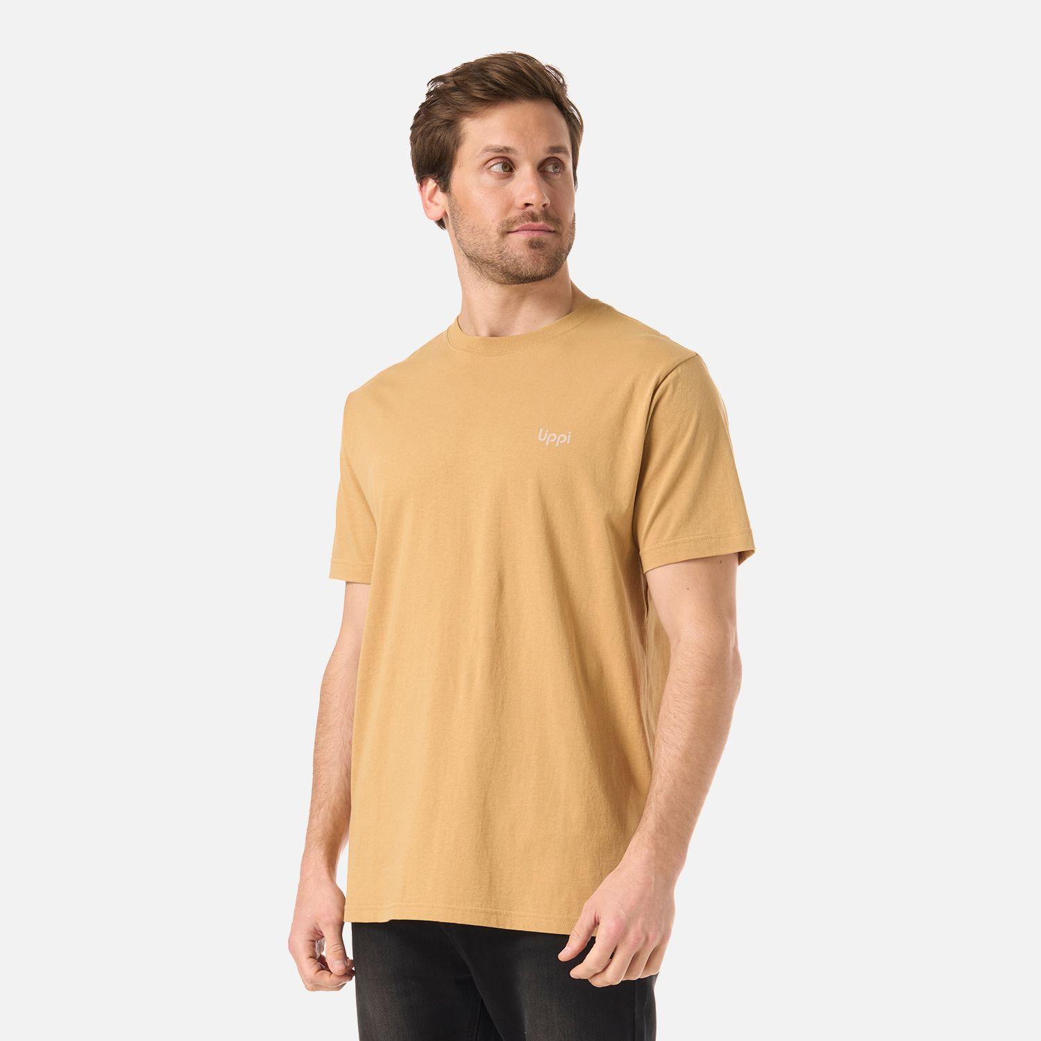 Polera Hombre Logo Lippi Back Print T-Shirt Camel Lippi V26-2