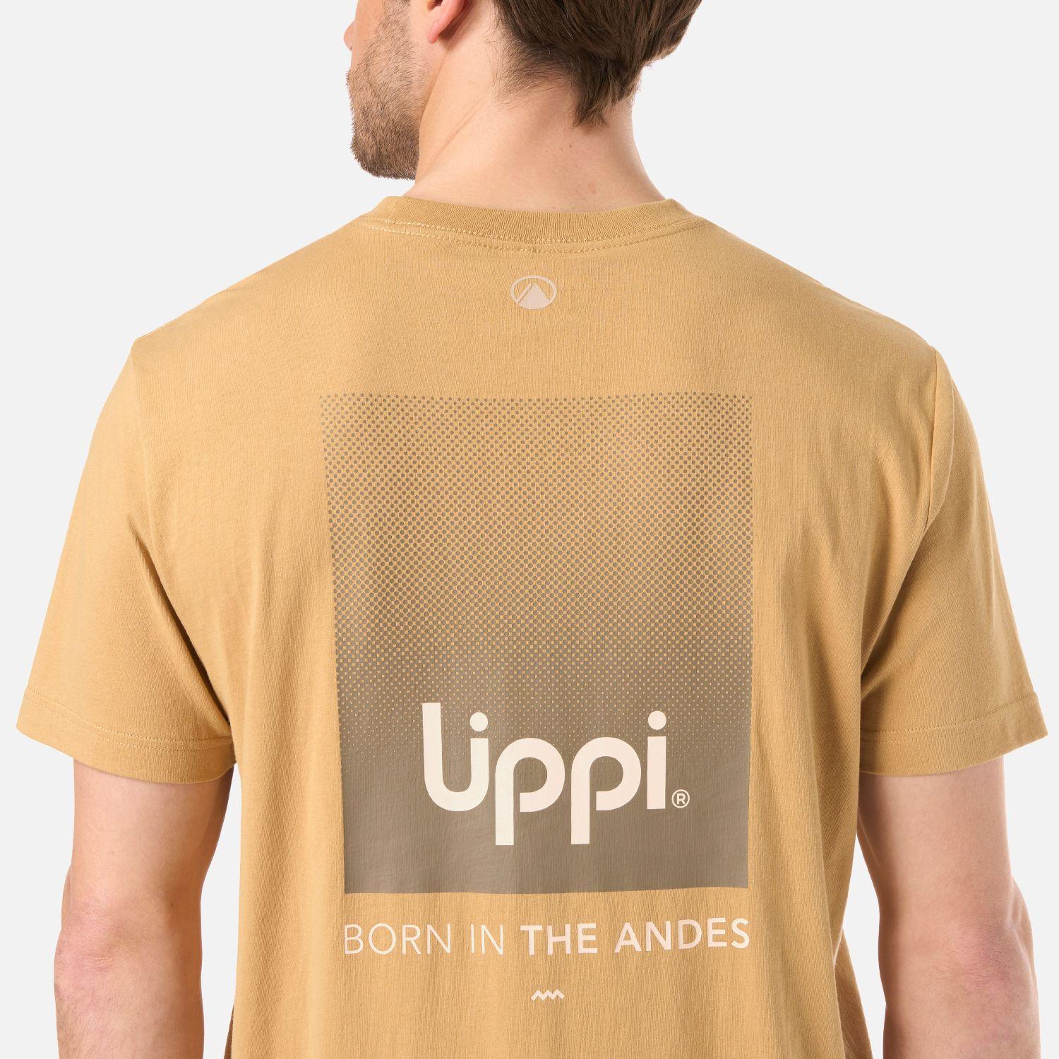 Polera Hombre Logo Lippi Back Print T-Shirt Camel Lippi V26-3