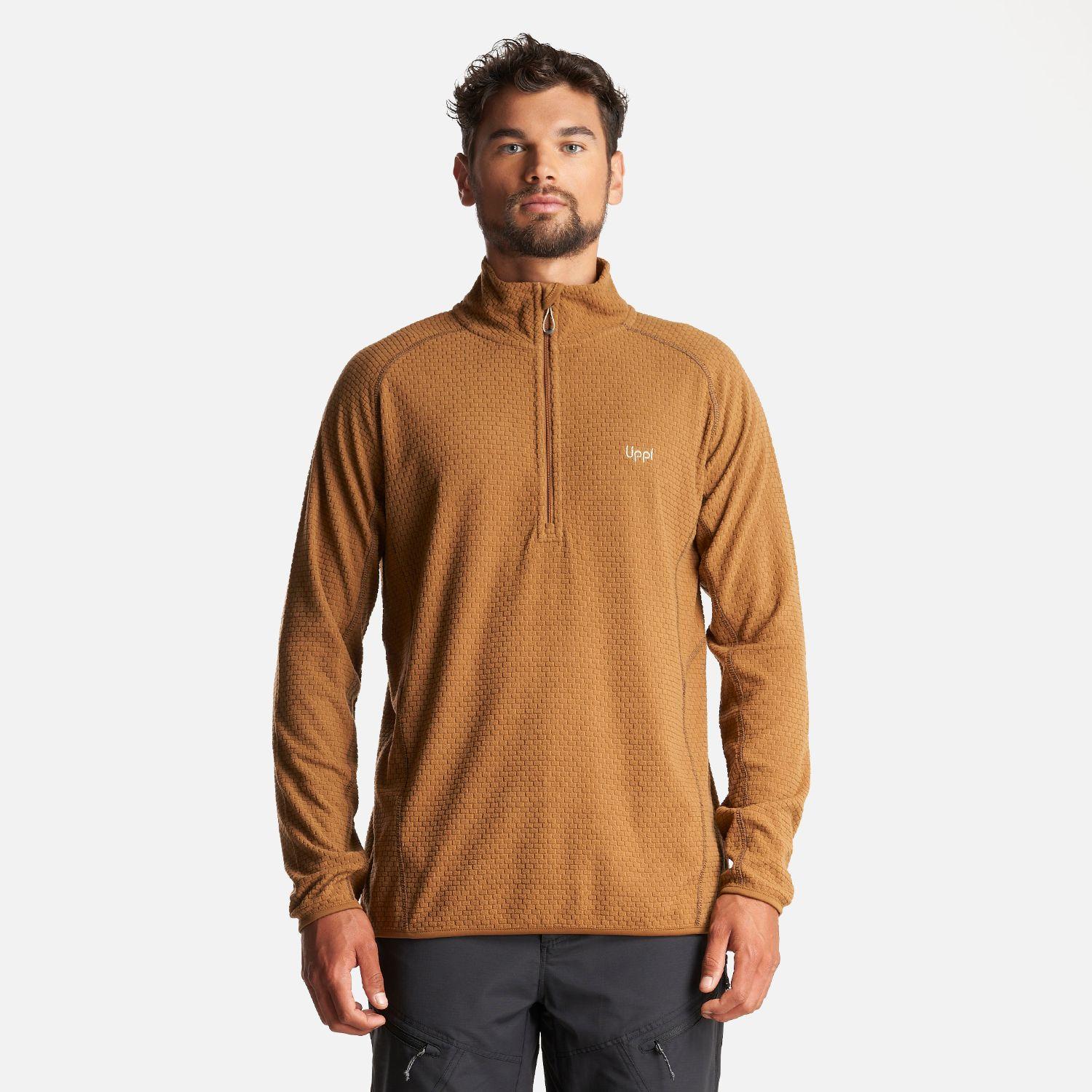 Poleron Hombre Jacaranda Nano-F 1/4 Zip Mostaza Lippi-1
