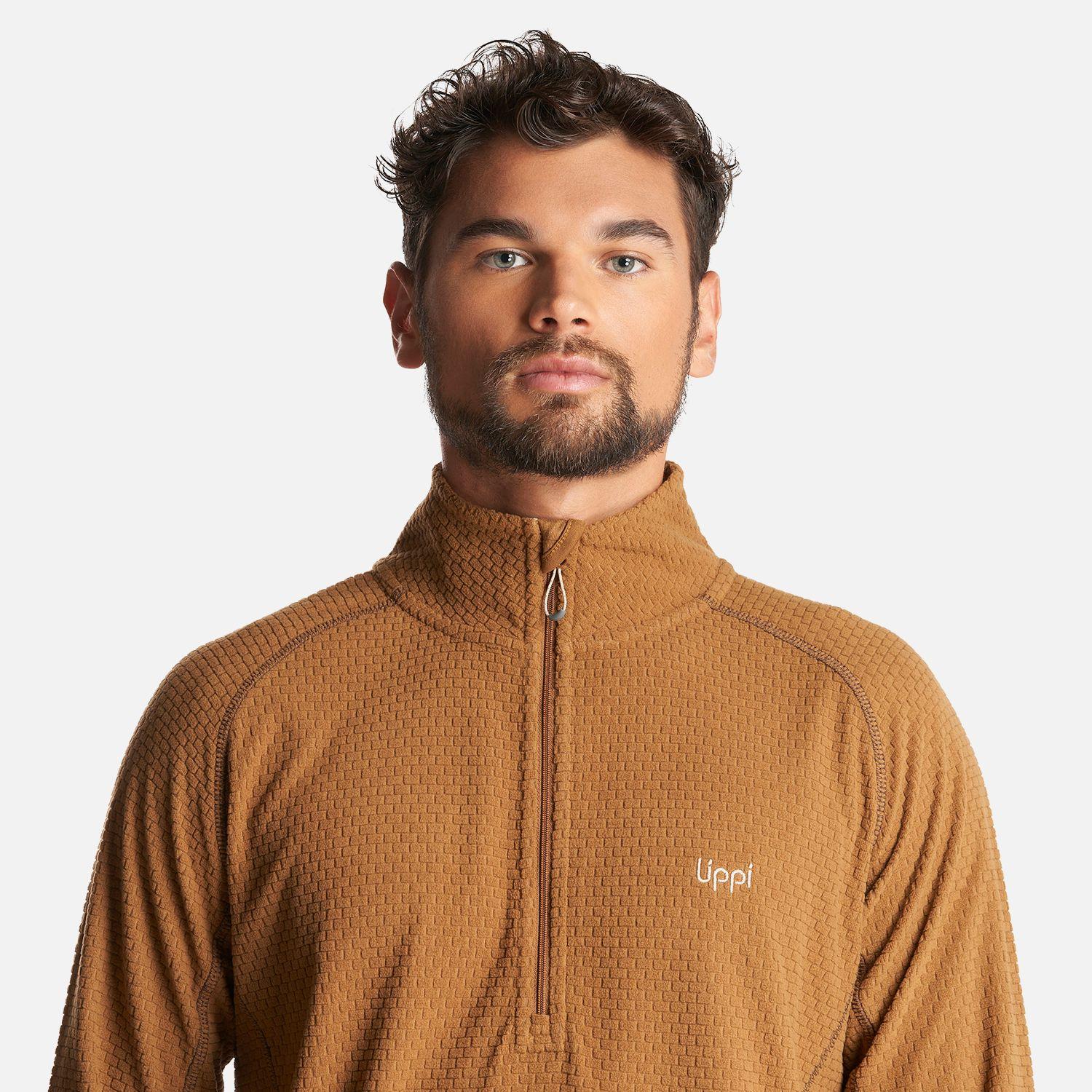 Poleron Hombre Jacaranda Nano-F 1/4 Zip Mostaza Lippi-4