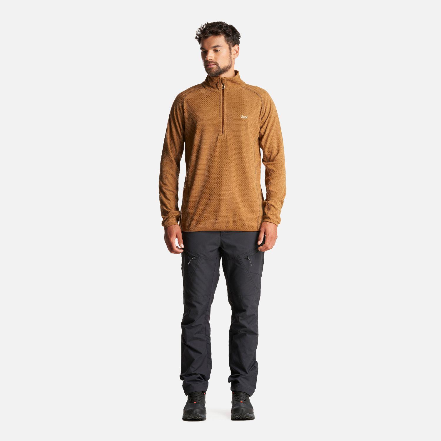 Poleron Hombre Jacaranda Nano-F 1/4 Zip Mostaza Lippi-5