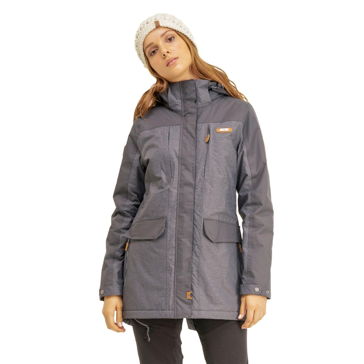 Chaqueta Mujer Grove B-Dry Hoody Jacket Melange Grafito Lippi-1