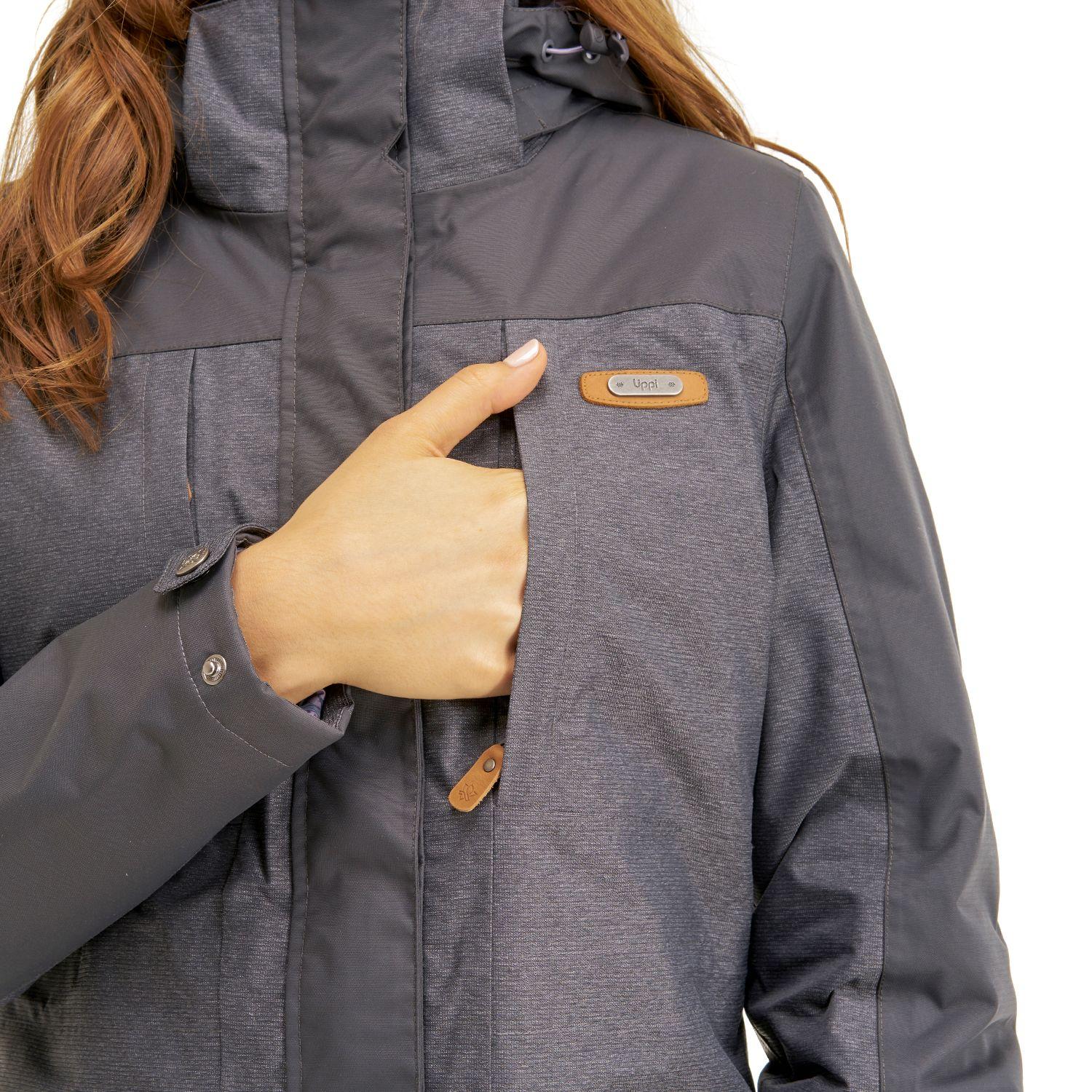 Chaqueta Mujer Grove B-Dry Hoody Jacket Melange Grafito Lippi-4