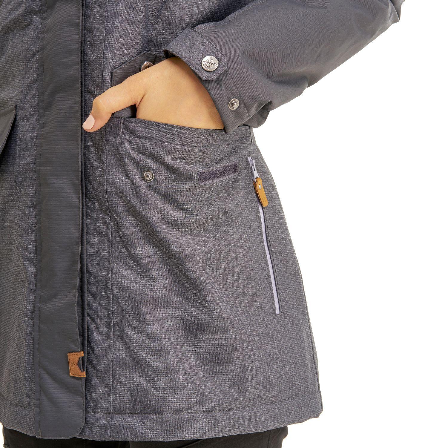 Chaqueta Mujer Grove B-Dry Hoody Jacket Melange Grafito Lippi-5