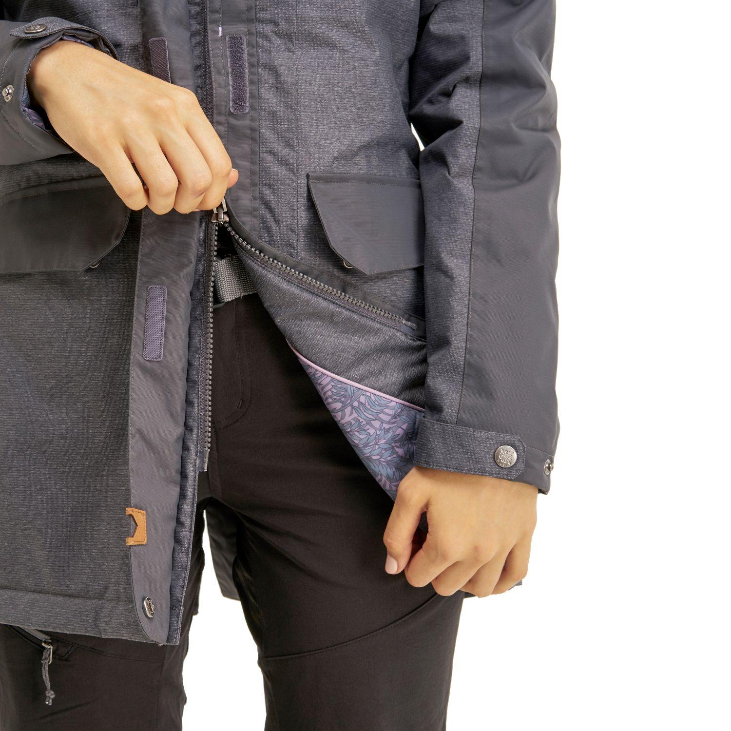 Chaqueta Mujer Grove B-Dry Hoody Jacket Melange Grafito Lippi-6