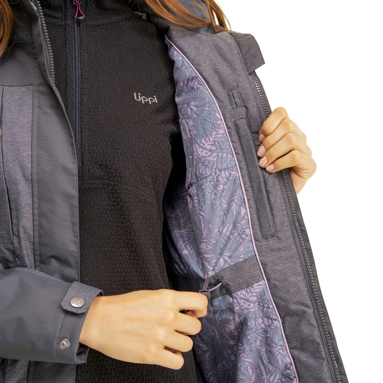 Chaqueta Mujer Grove B-Dry Hoody Jacket Melange Grafito Lippi-7