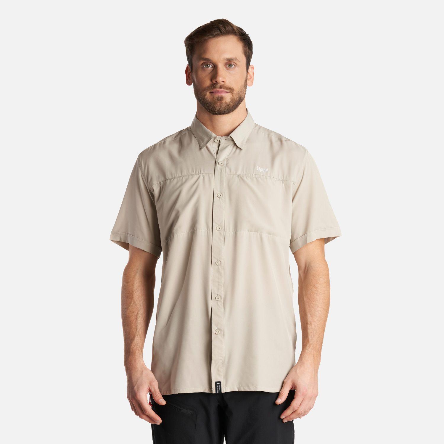 Camisa Hombre Wallace Short Sleeve Q-Dry Shirt Verde Grisaceo Lippi-1