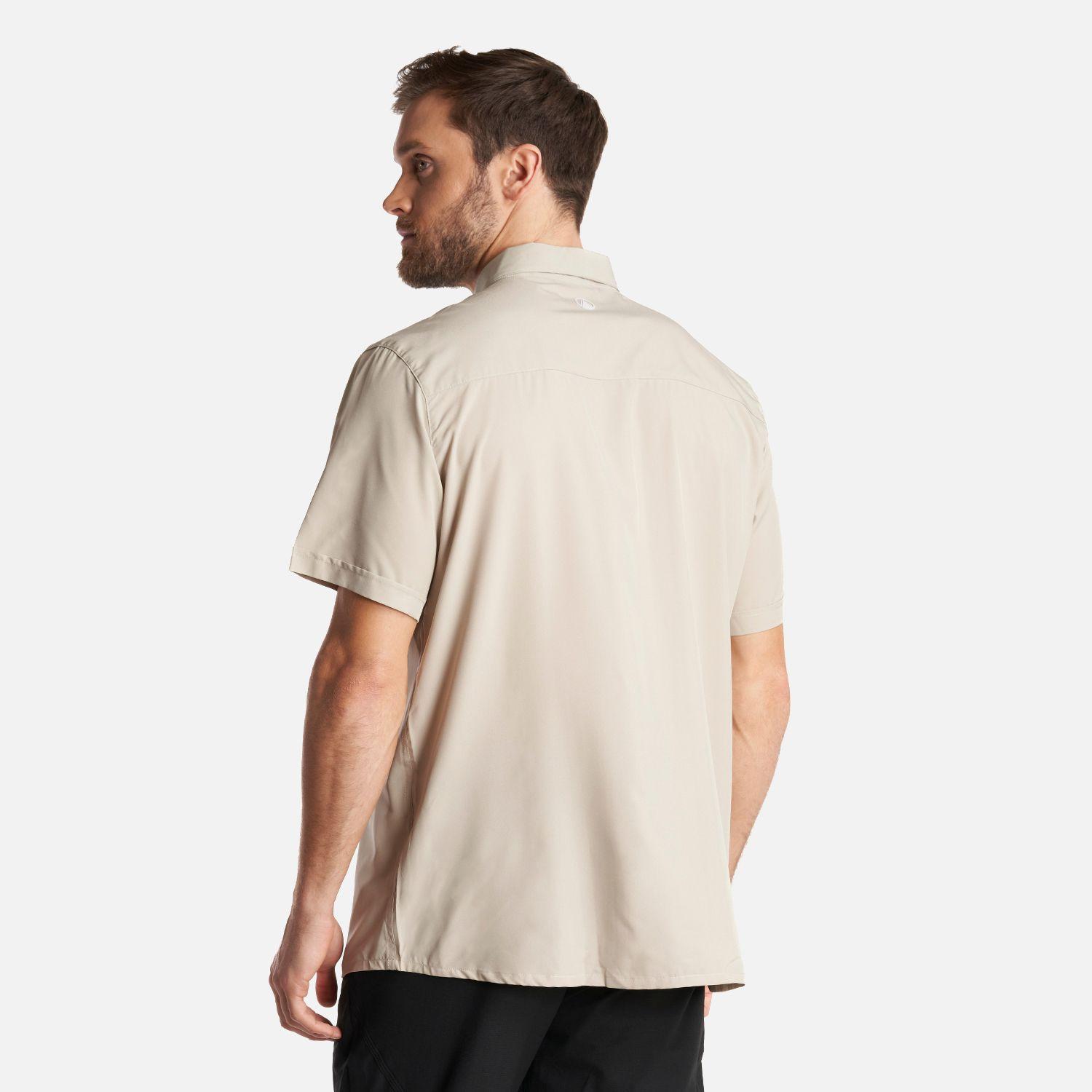 Camisa Hombre Wallace Short Sleeve Q-Dry Shirt Verde Grisaceo Lippi-3