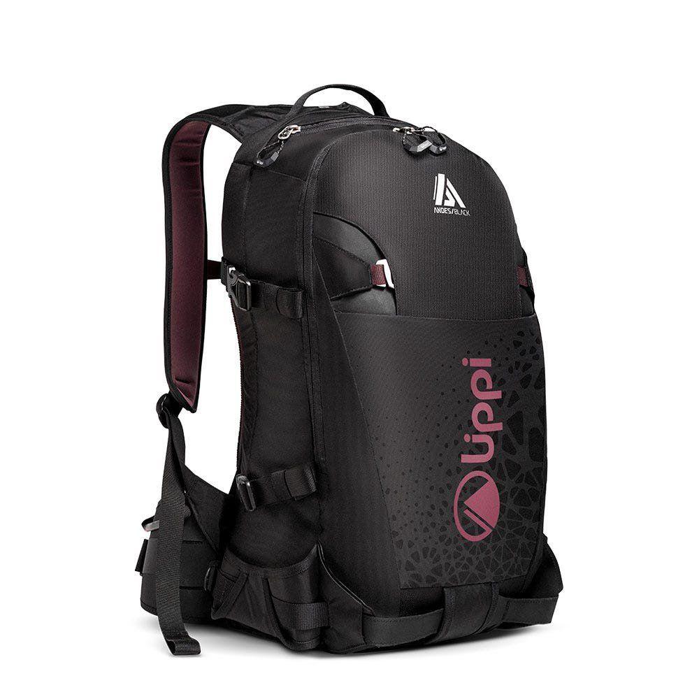 Mochila Unisex Snow Raptor 32L Bagpack Negro Rojo Lippi-2