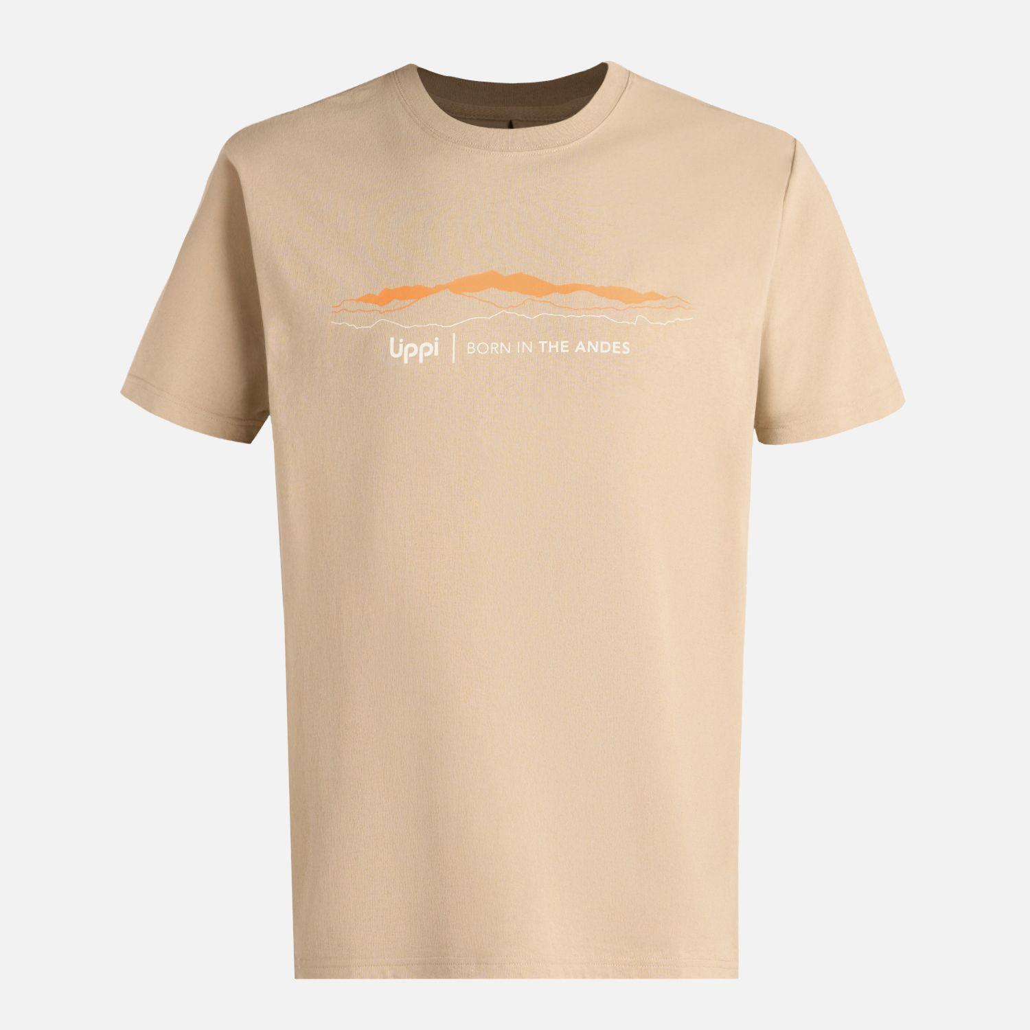 Polera Hombre Logo Lippi Front Print T-Shirt Beige Lippi V26-5