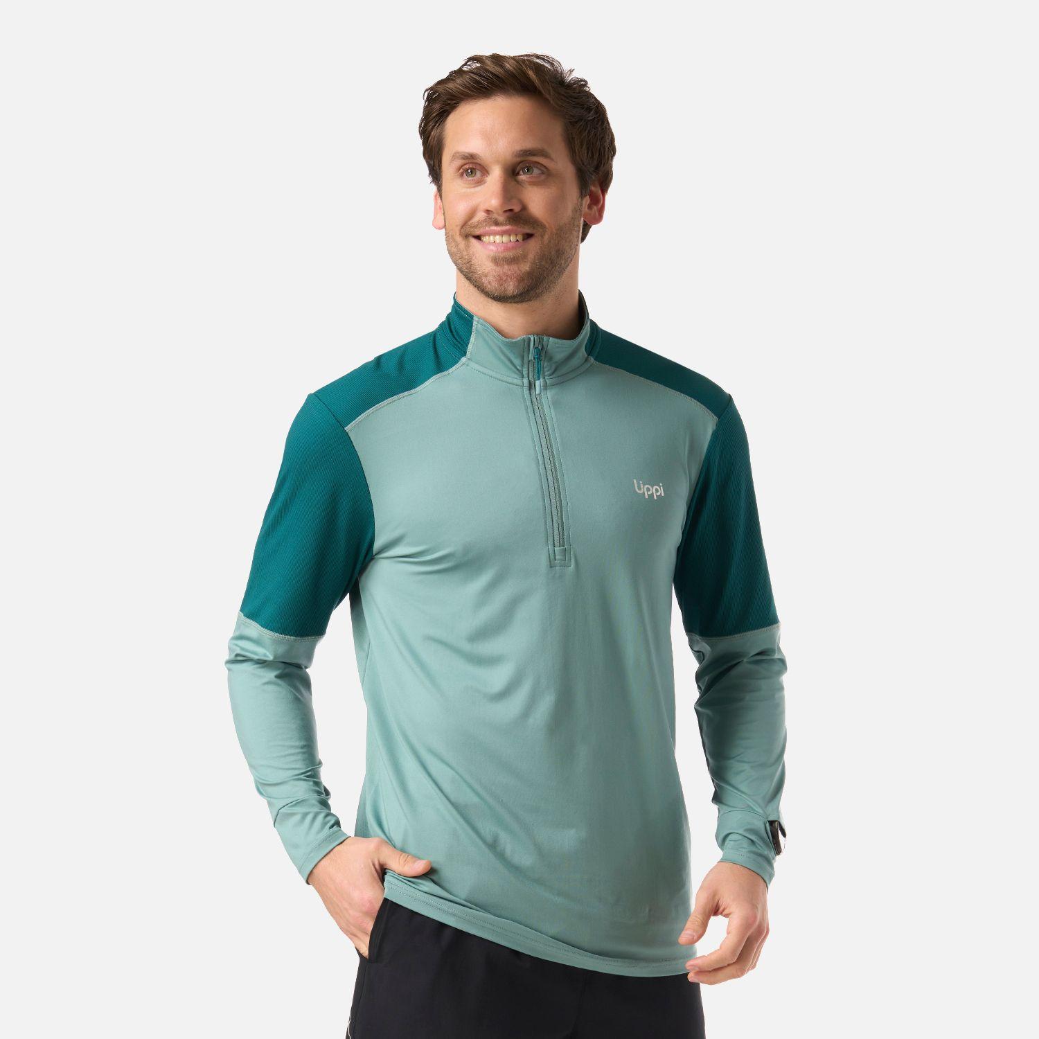 Polerón Hombre Puerto Trucco 1/4 Zip Turquesa Lippi V26-0