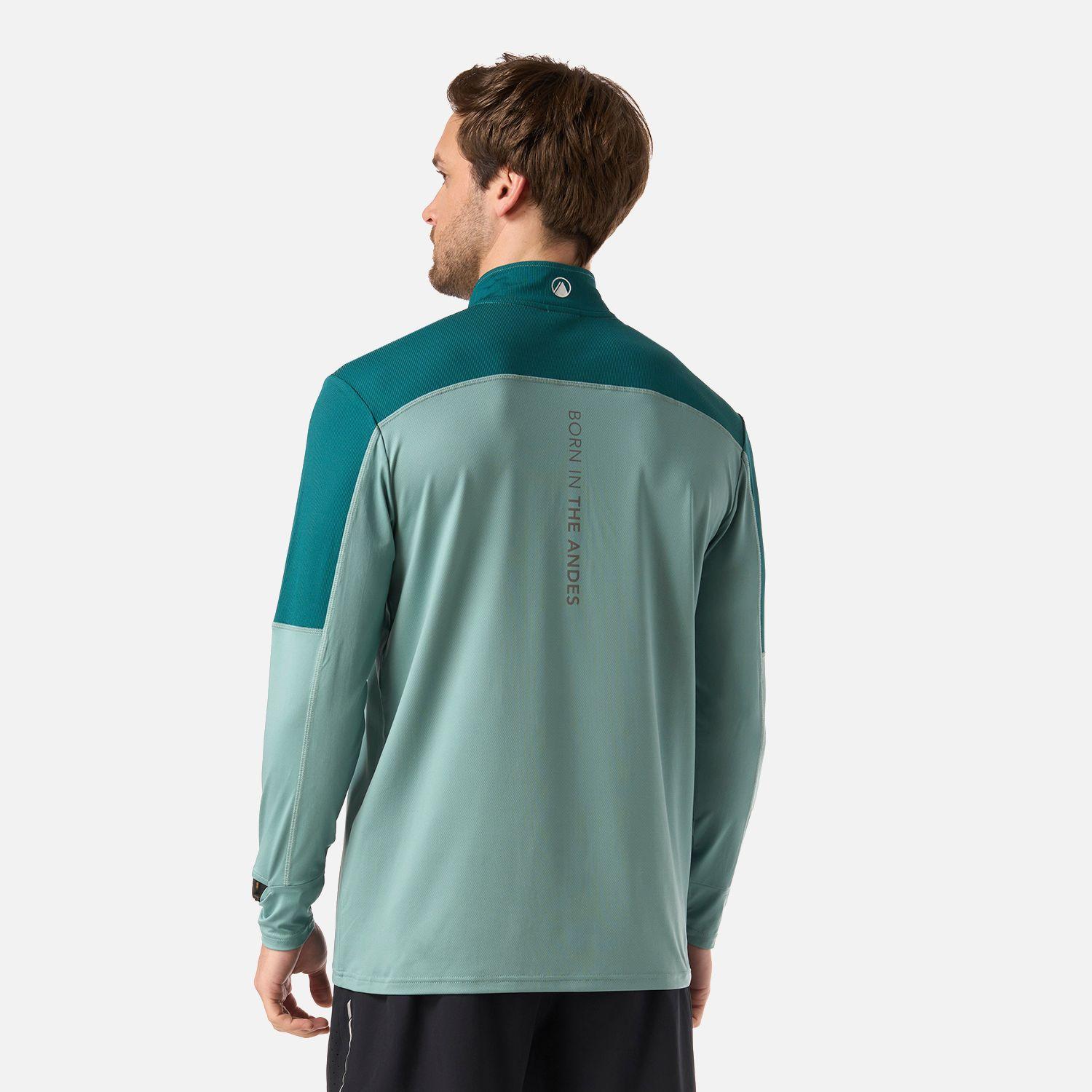 Polerón Hombre Puerto Trucco 1/4 Zip Turquesa Lippi V26-2