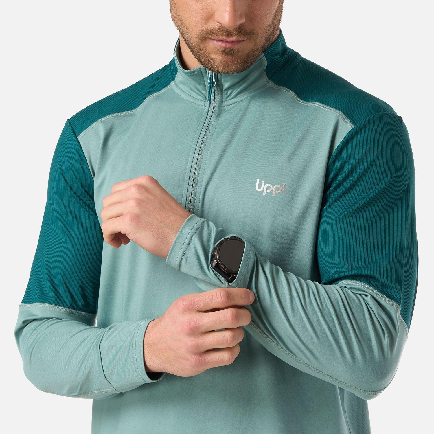 Polerón Hombre Puerto Trucco 1/4 Zip Turquesa Lippi V26-3