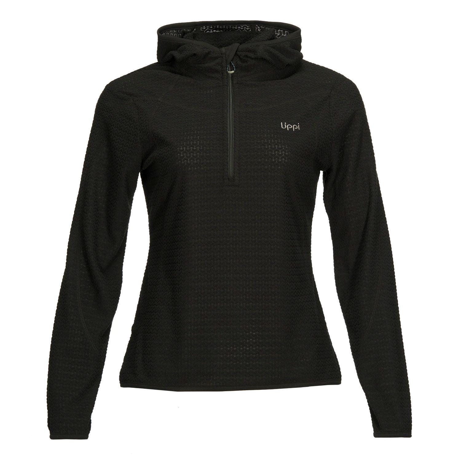 Poleron Mujer Jacaranda Nano-F 14 Zip Hoody Negro Lippi V23-0