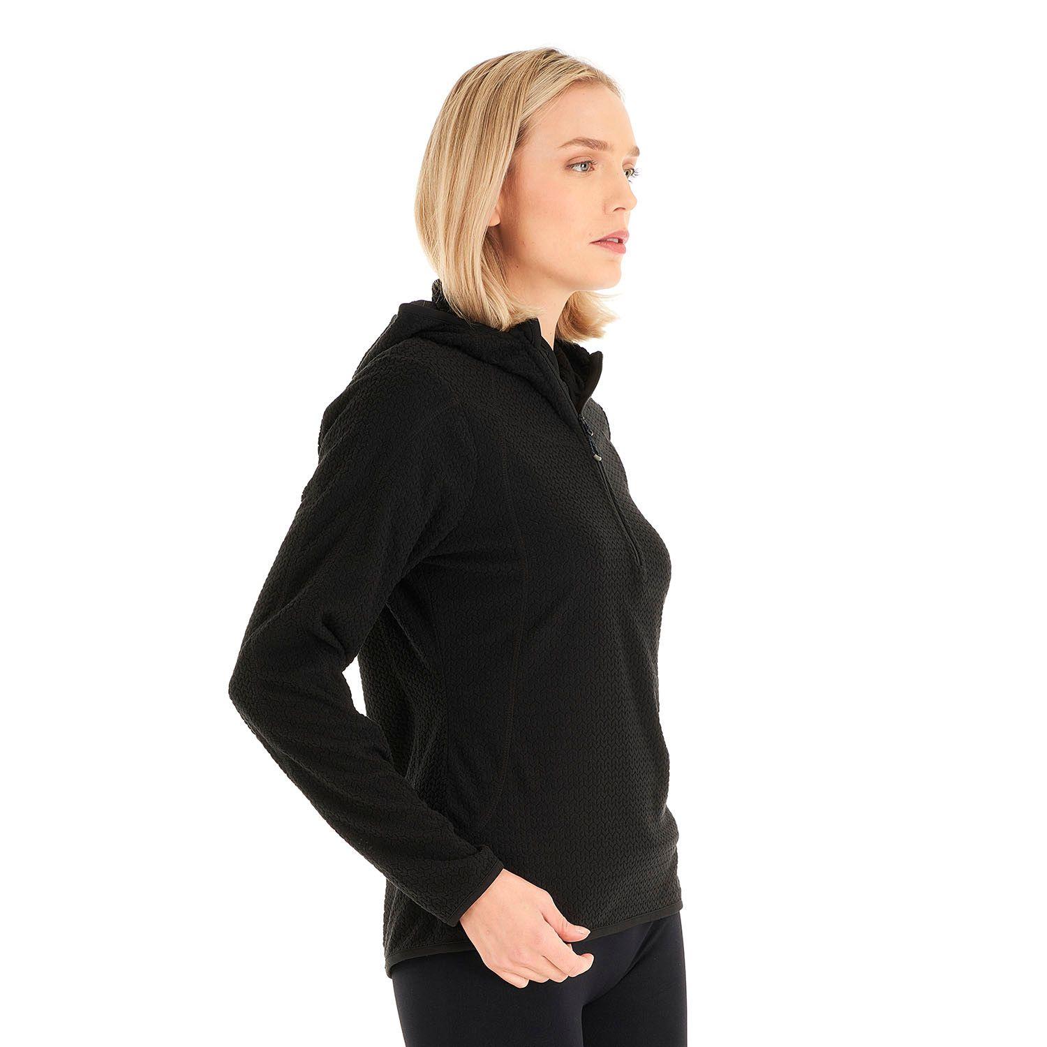 Poleron Mujer Jacaranda Nano-F 14 Zip Hoody Negro Lippi V23-2