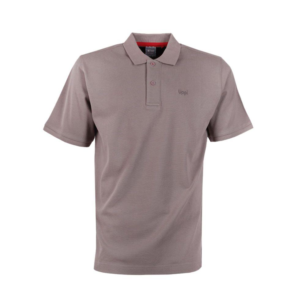 Polera Hombre First Class Elastic Polo Gris Oscuro Lippi I18-0