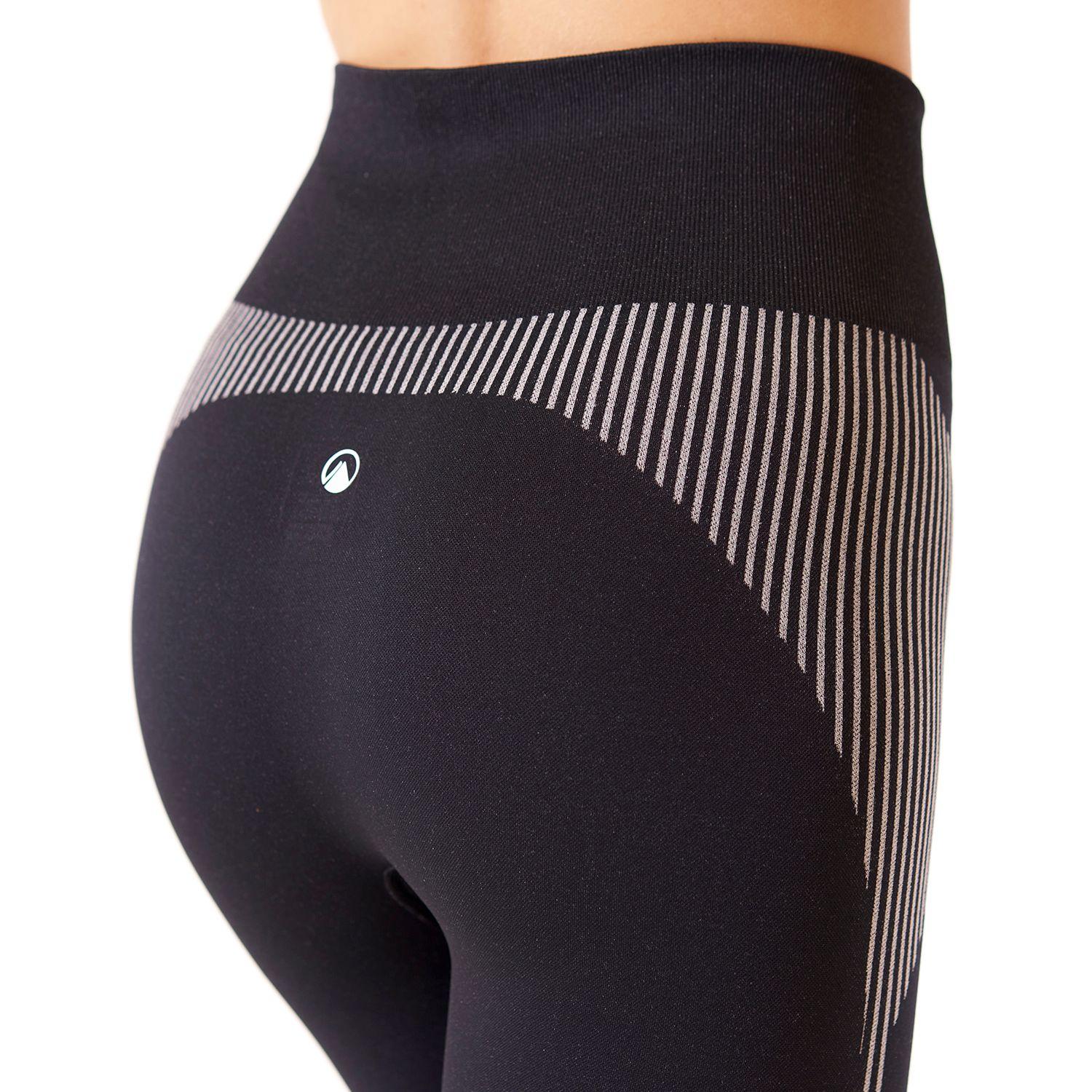 Calza Mujer In-Motion Seamless Leggings Negro Blanco Lippi-5