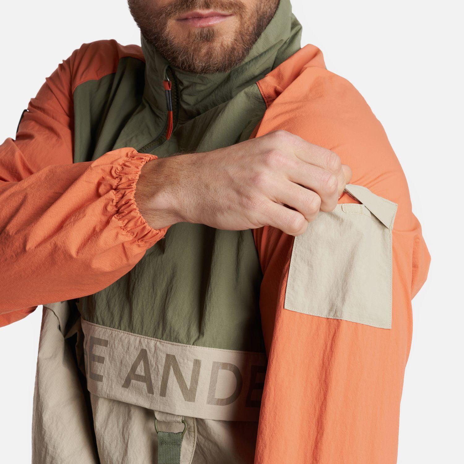 Chaqueta Hombre WindCity WindBreaker 1/4 Zip Jacket Verde Militar Lippi-4