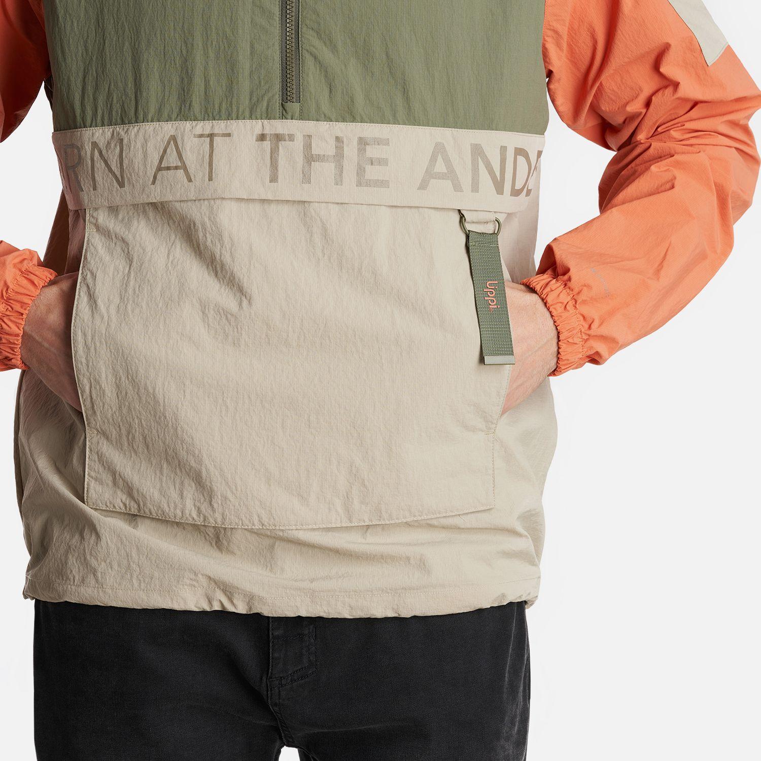 Chaqueta Hombre WindCity WindBreaker 1/4 Zip Jacket Verde Militar Lippi-6