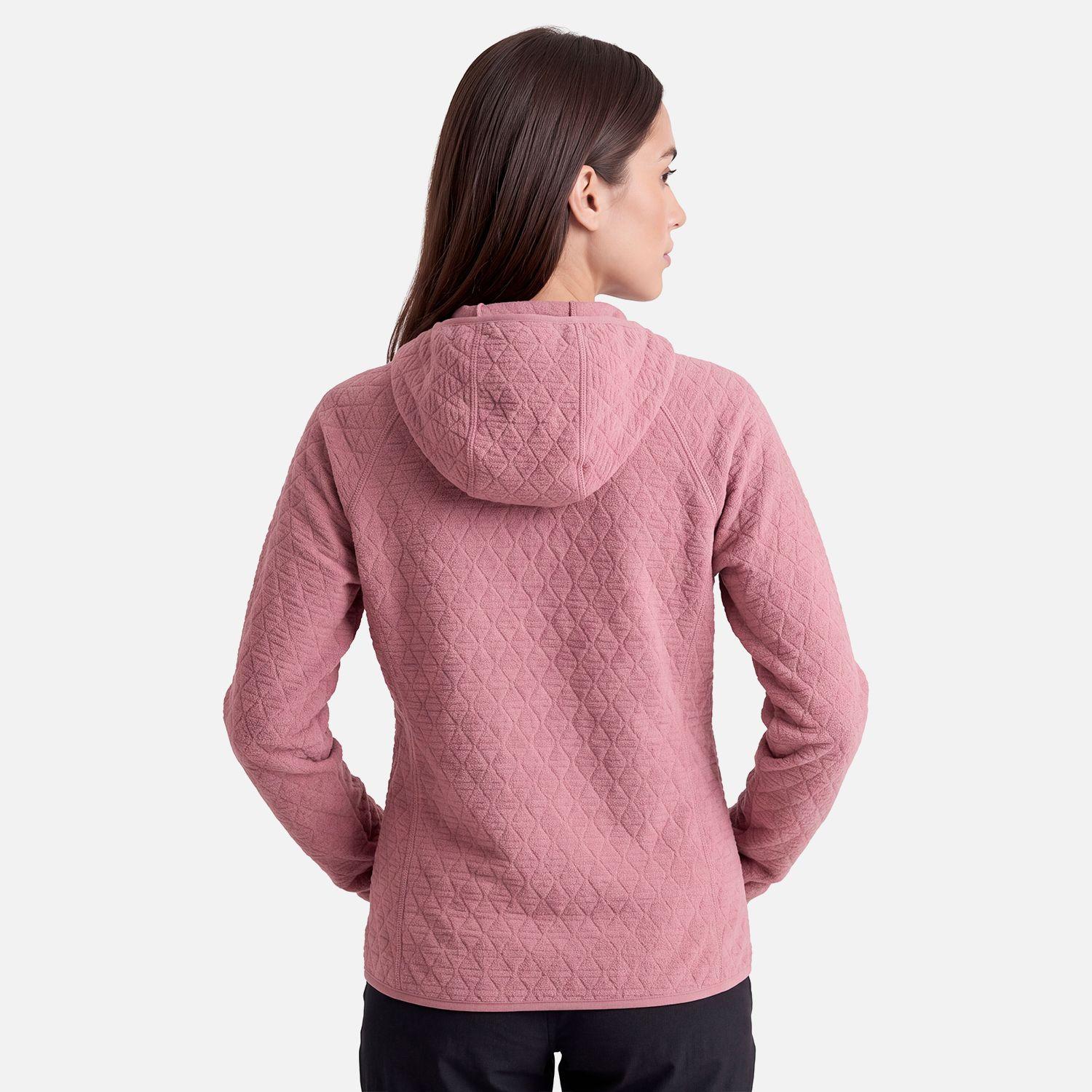 Polerón Mujer Jacaranda Nano-F Full Zip Hoody Rosa Oscuro Lippi V27-1