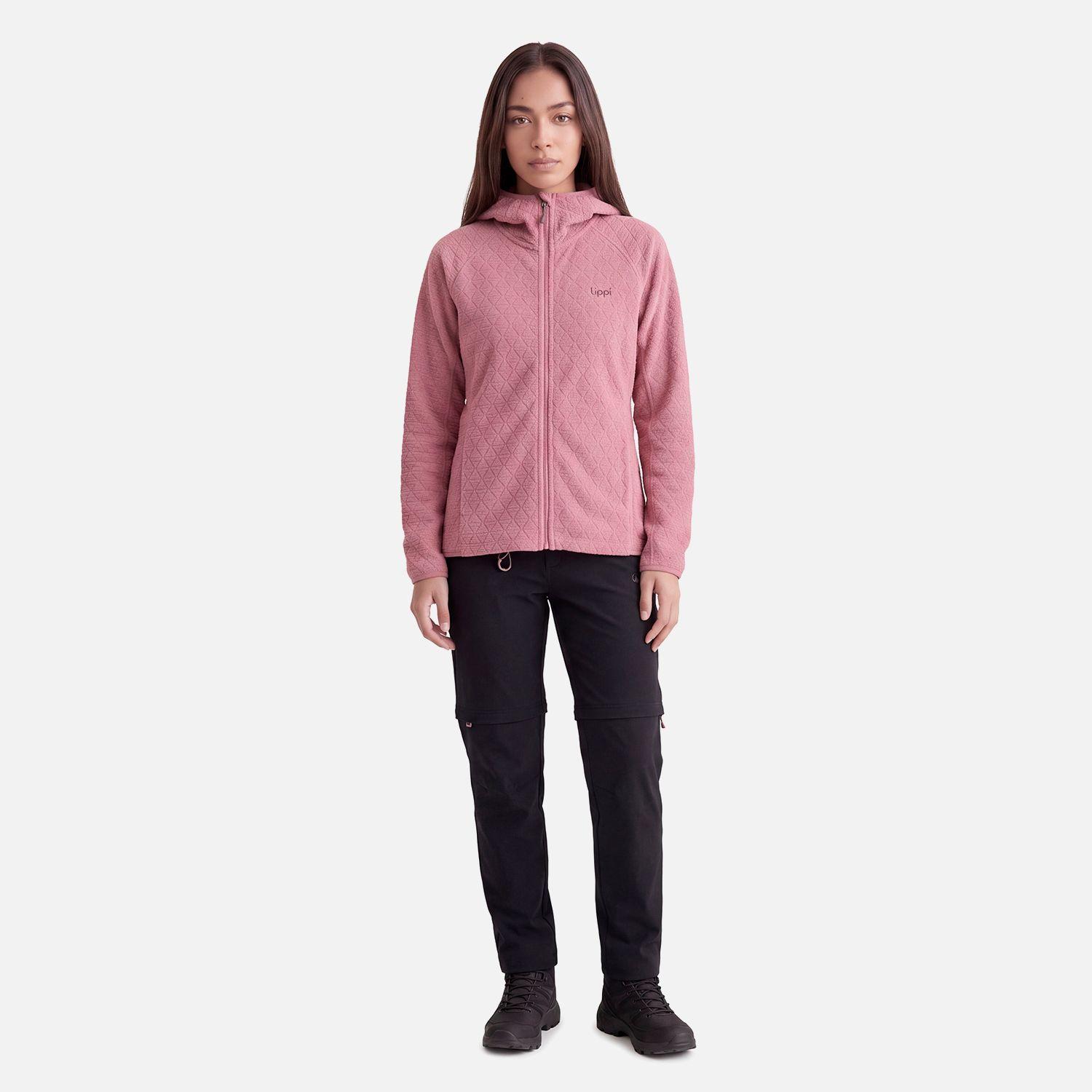 Polerón Mujer Jacaranda Nano-F Full Zip Hoody Rosa Oscuro Lippi V27-2