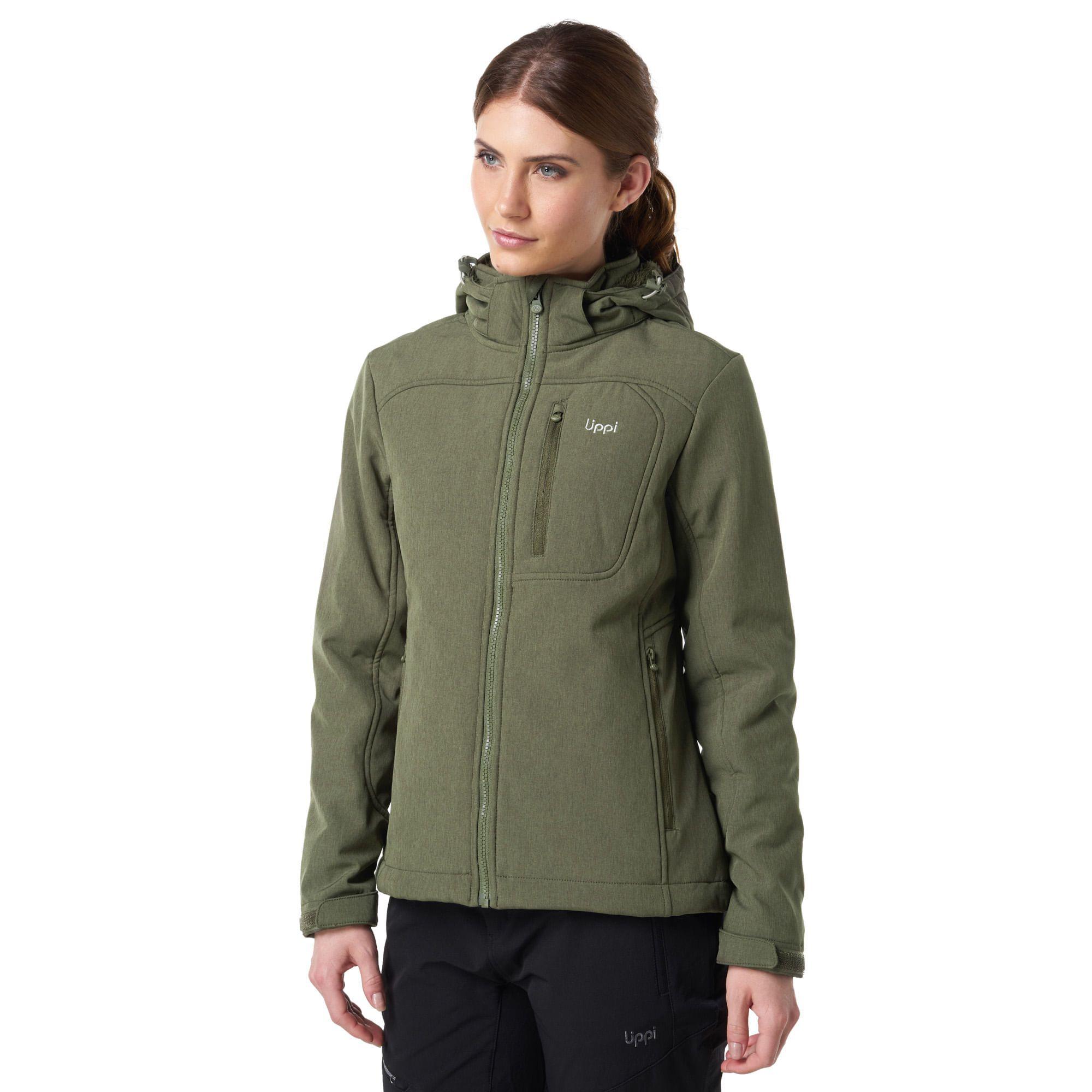 Chaqueta Mujer Macaya Softshell Hoody Jacket Melange Gris Oscuro Lippi-2