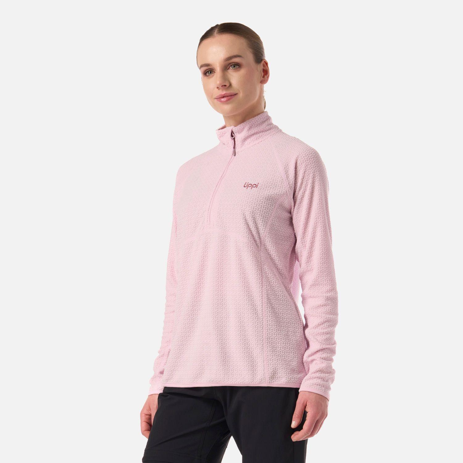 Polerón Mujer Jacaranda Nano-F 1/4 Zip Rosa Claro Lippi V26-1
