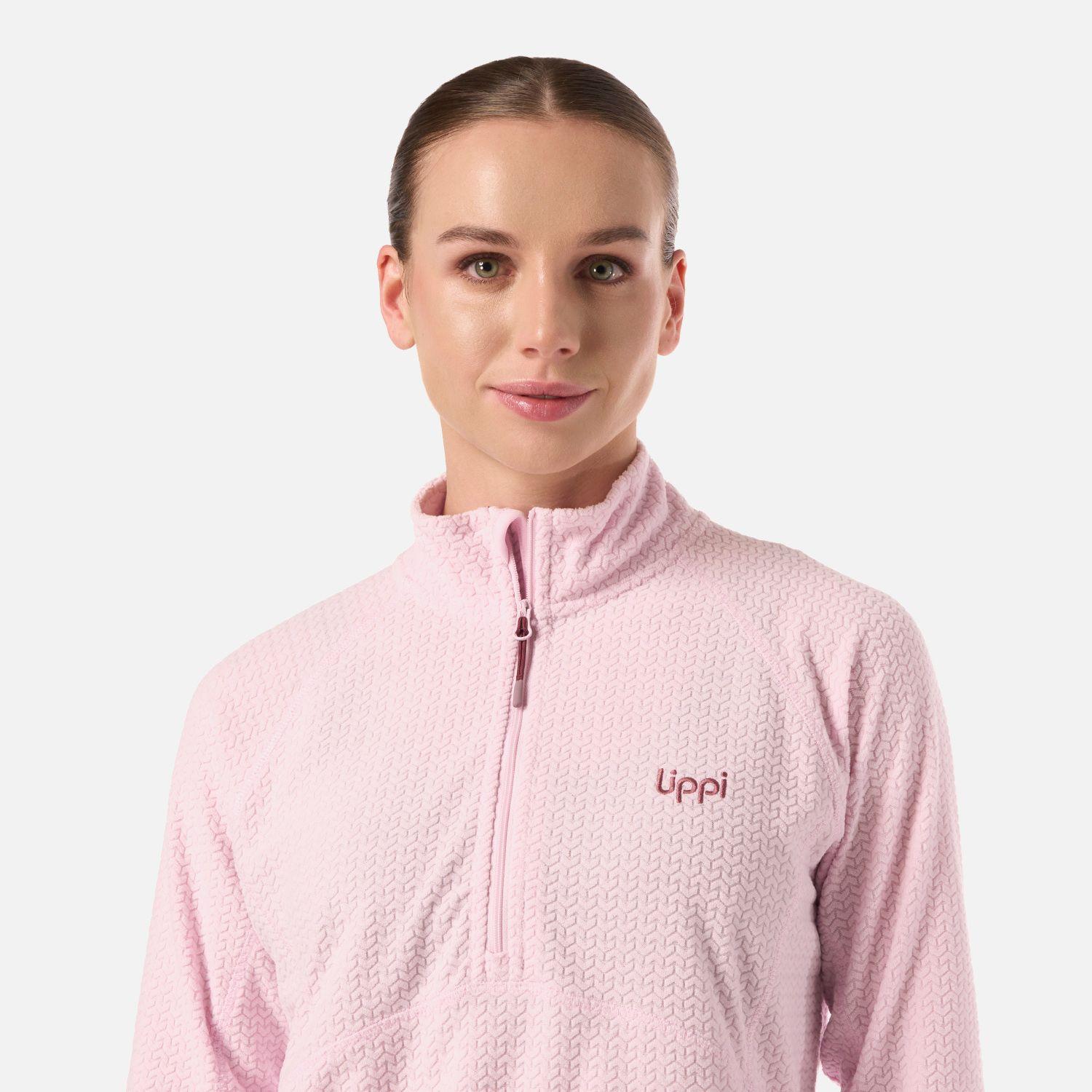Polerón Mujer Jacaranda Nano-F 1/4 Zip Rosa Claro Lippi V26-3