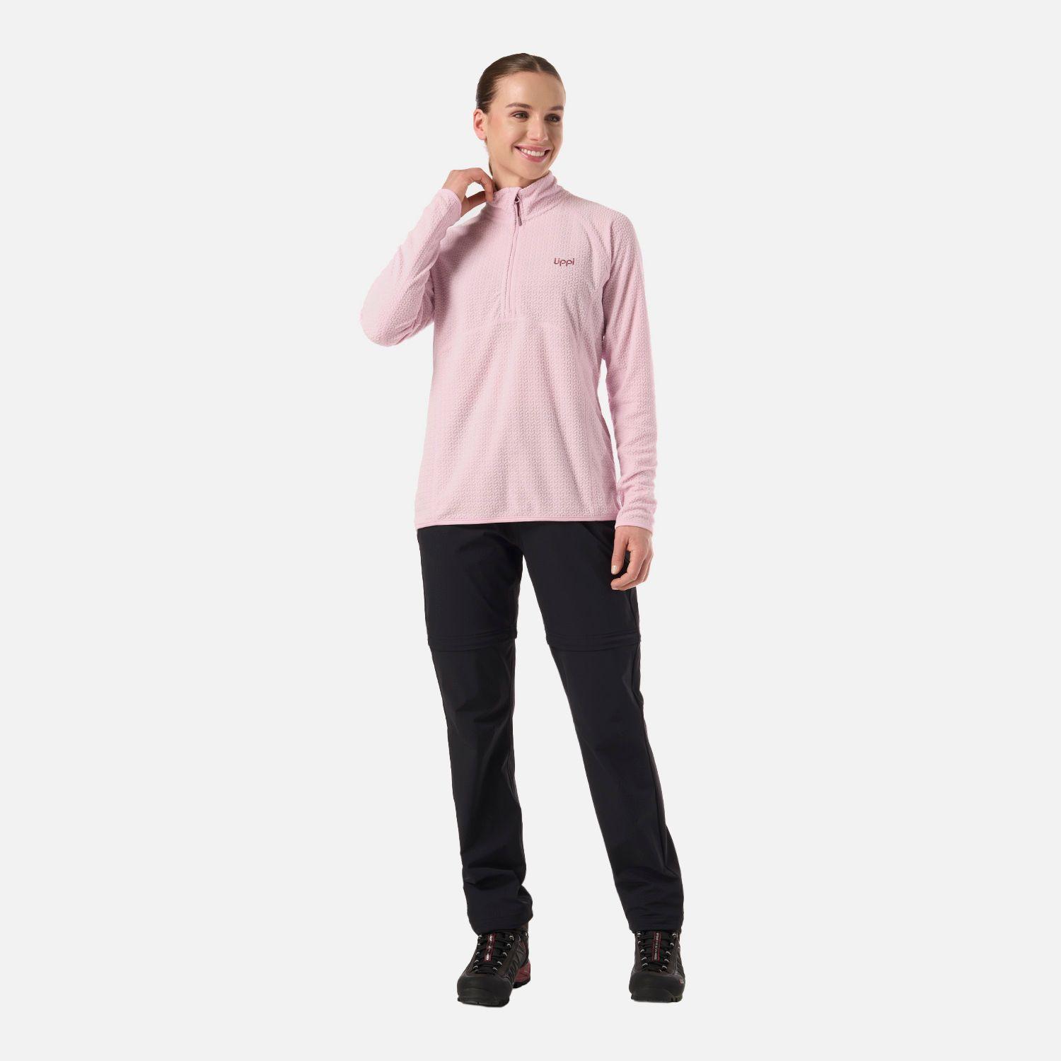 Polerón Mujer Jacaranda Nano-F 1/4 Zip Rosa Claro Lippi V26-4