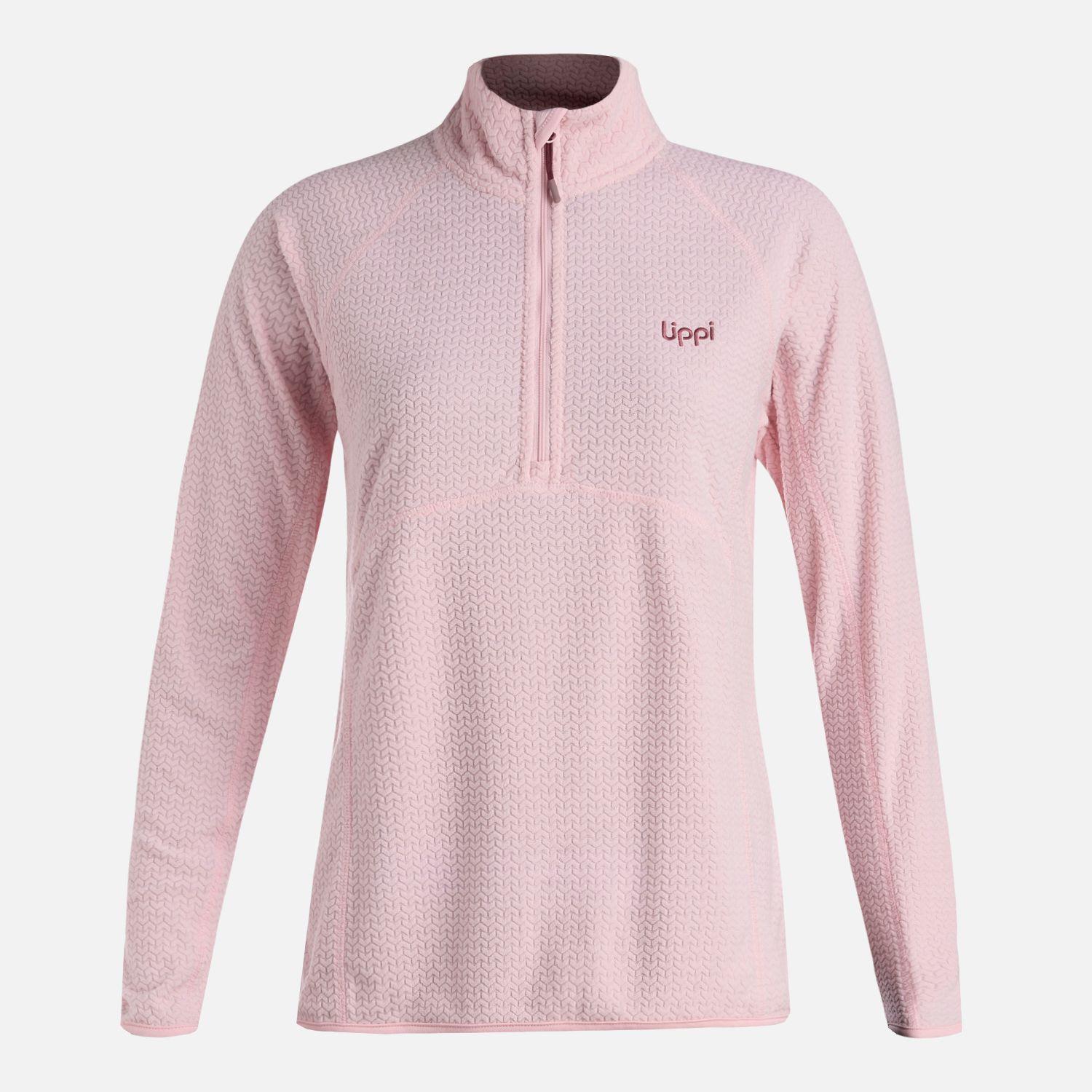 Polerón Mujer Jacaranda Nano-F 1/4 Zip Rosa Claro Lippi V26-5