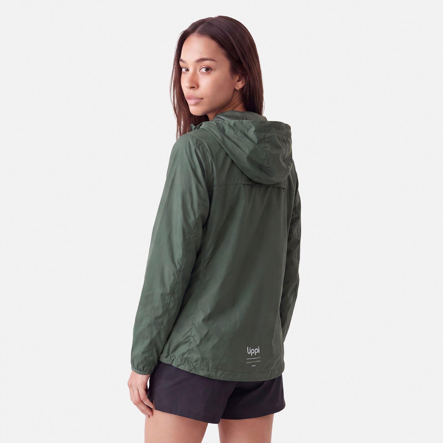 Chaqueta Mujer Nightfall SL Windbreaker Hoody Jacket Verde Militar Lippi V27-1