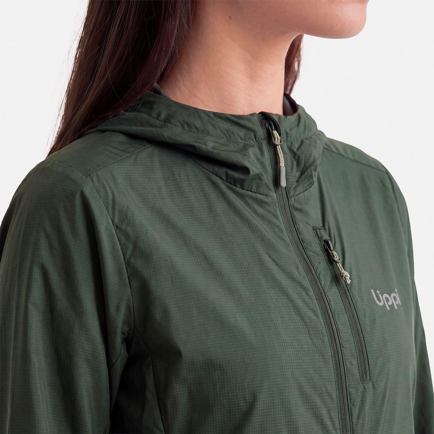Chaqueta Mujer Nightfall SL Windbreaker Hoody Jacket Verde Militar Lippi V27-2