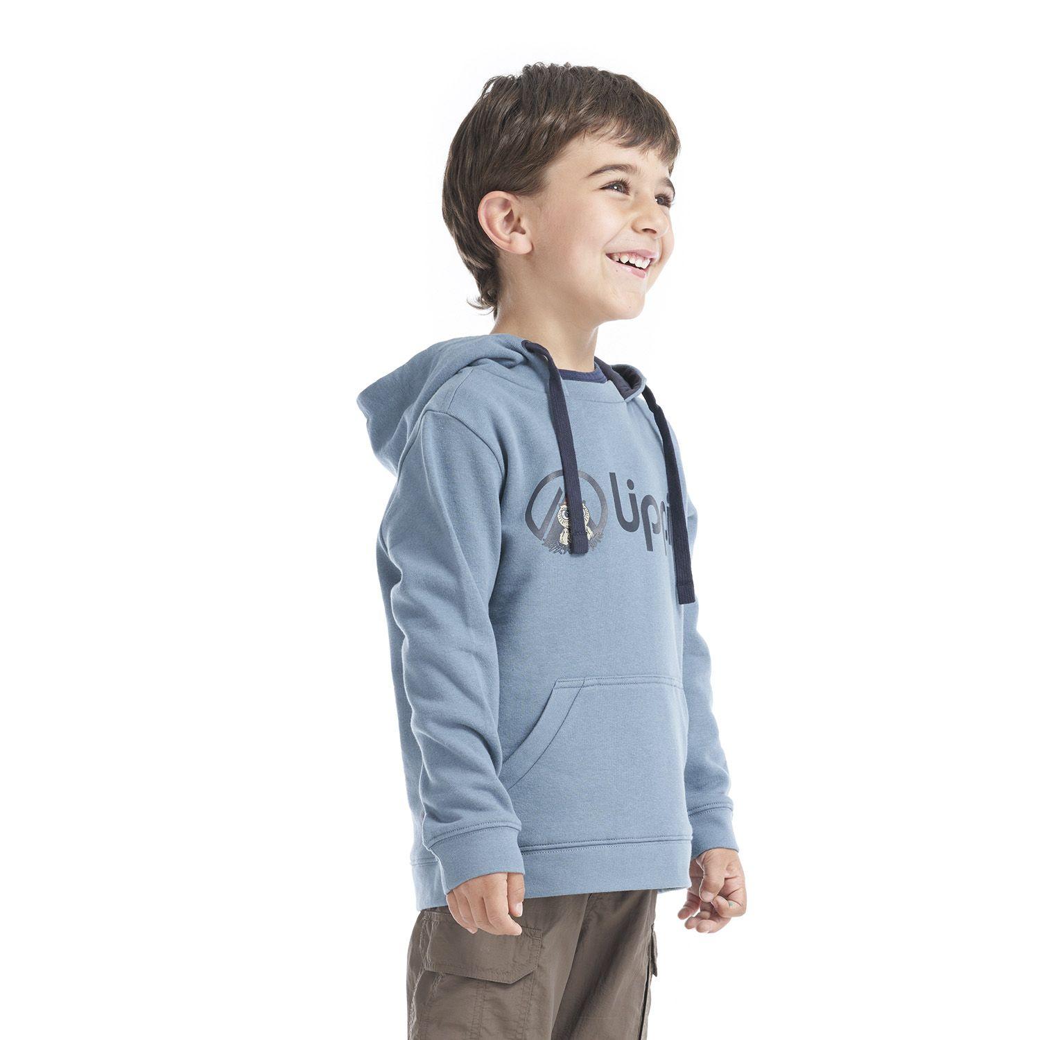 Poleron Niño Insigne Hoody Sweatshirt Azul Grisaceo Lippi-2