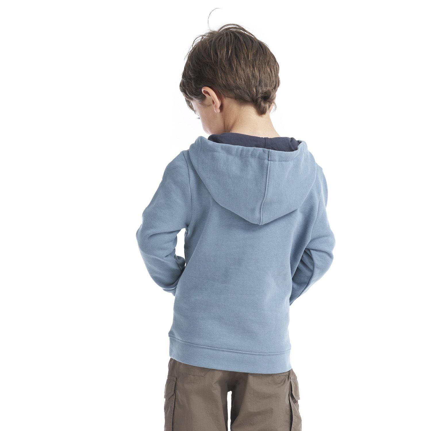 Poleron Niño Insigne Hoody Sweatshirt Azul Grisaceo Lippi-3