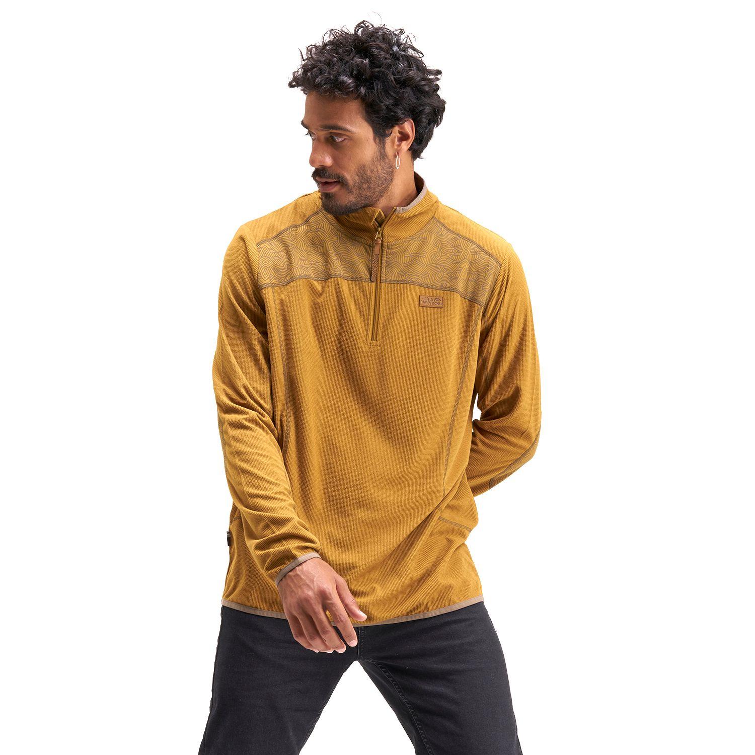 Poleron Hombre Taina Mostaza Haka Honu I20-1